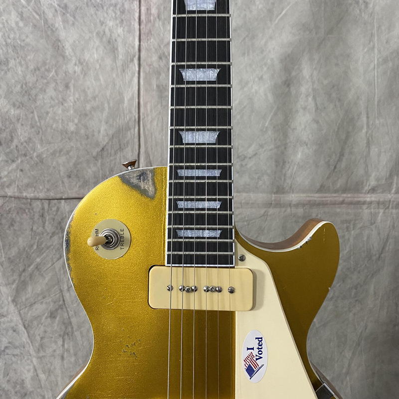 6 String Mike Ness Deluxe Electric Guitar Aged Gold Handed Relics Old