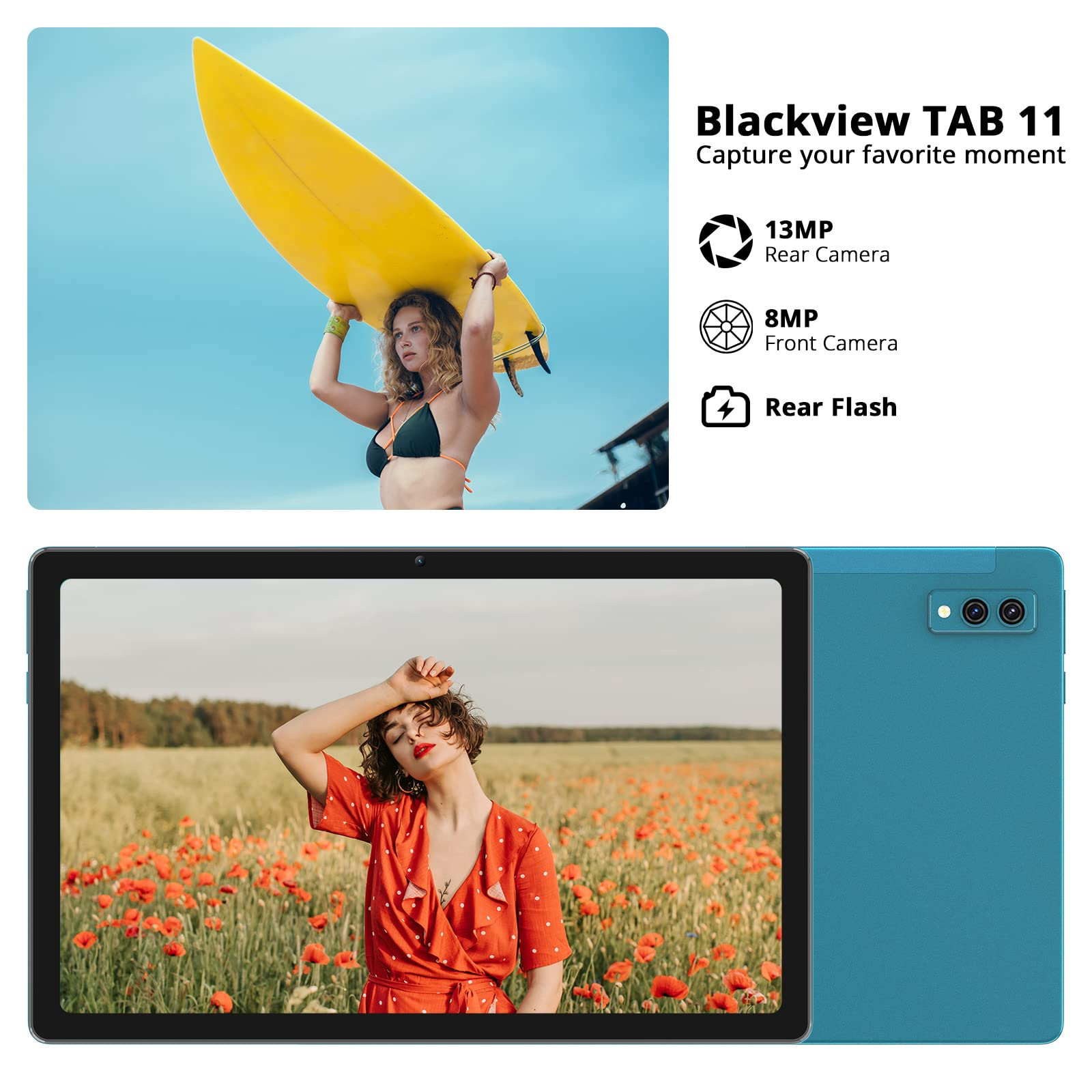 Gaming Tablet, Android Tablet with 8GB+128GB, 5G WiFi