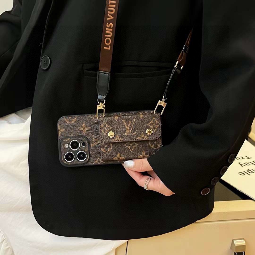 LV Classic Monogram Crossbody Card Holder Phone Case
