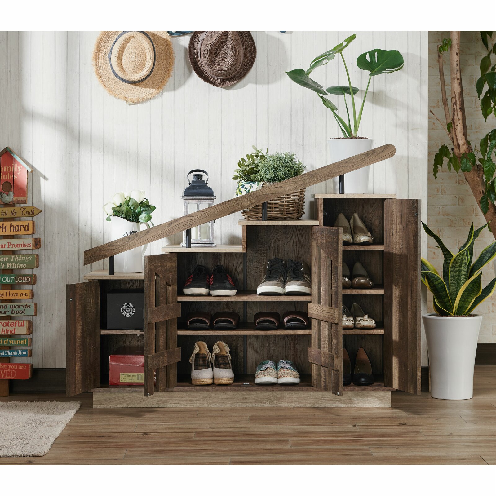 12 Pair Shoe Storage Cabinet