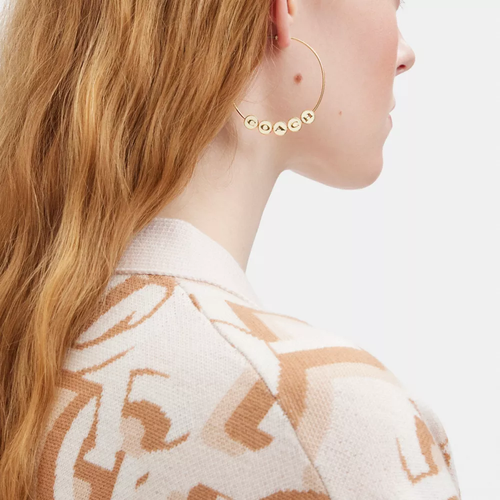 COAthtCH Enamel Hoop Earrings