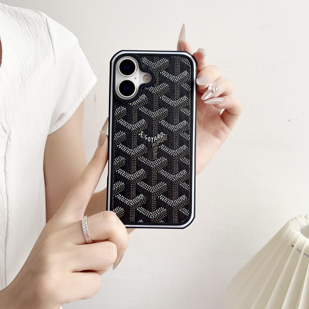 Goyard Classic All-Over Monogram Print Slim Shockproof Luxury Phone Case