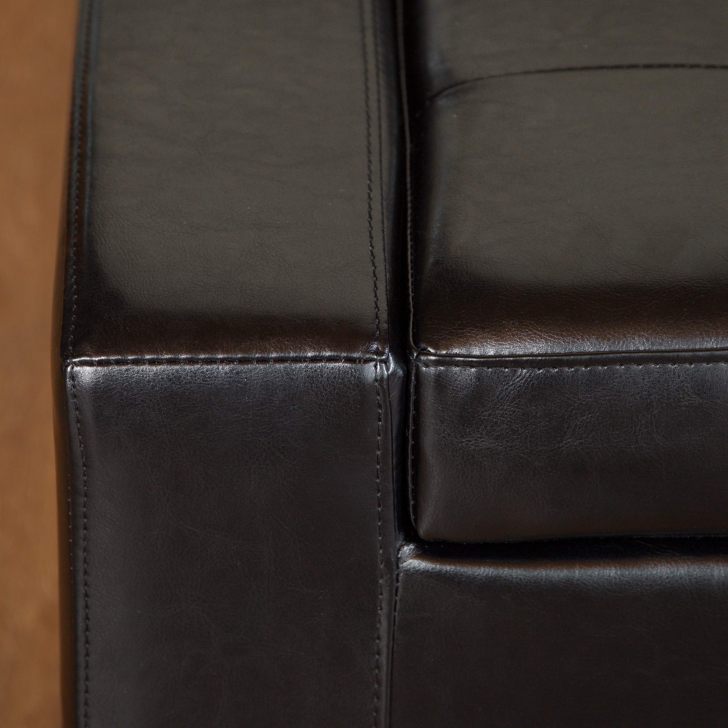 Christopher Knight Home Guernsey Leather Wood-Frame Storage