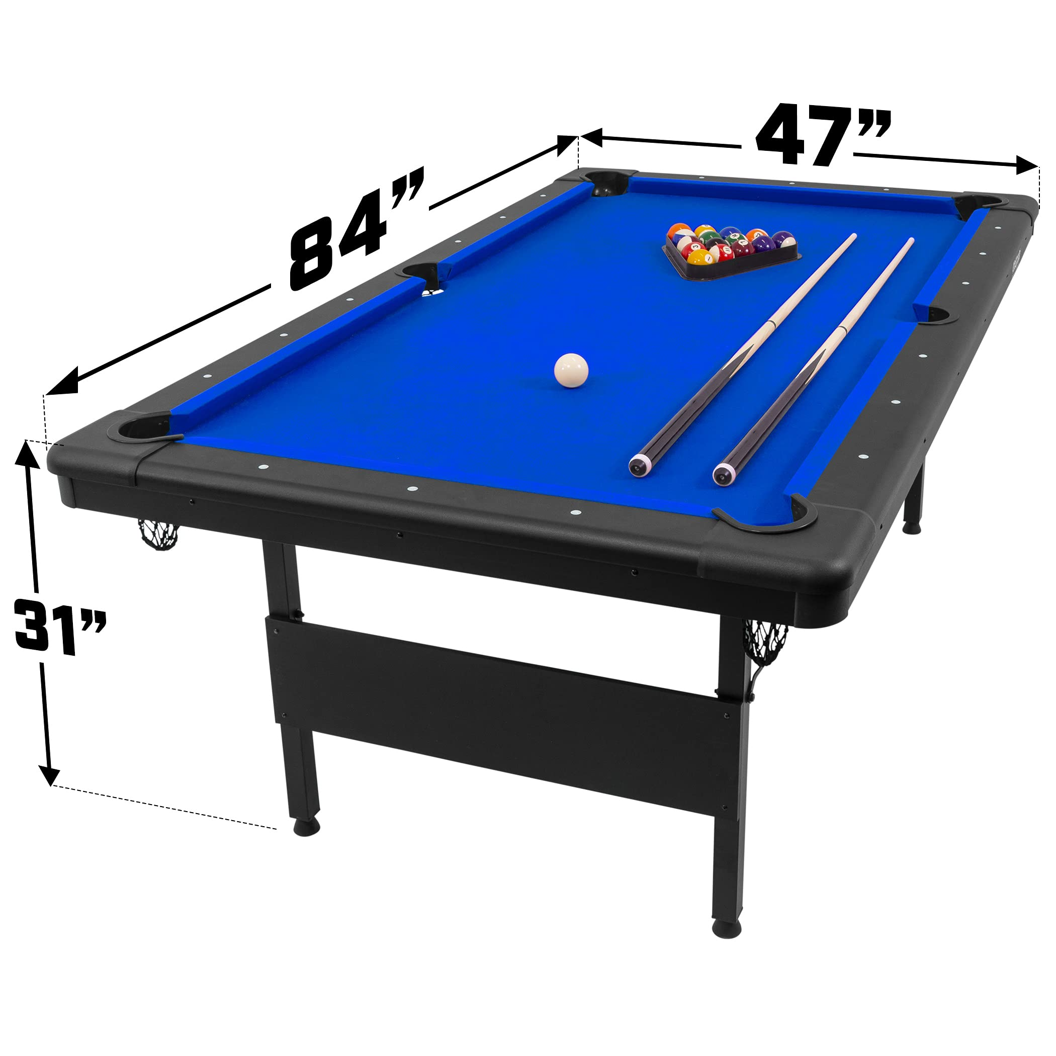Portable Pool Table - Includes Full Set of Balls