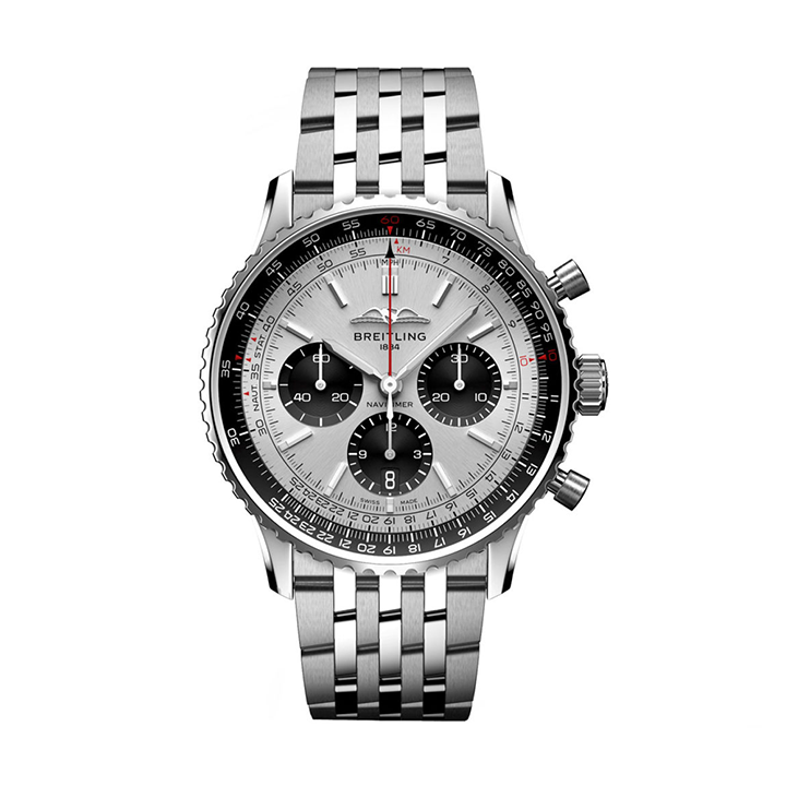 【Super Clone】Breitling AB0138241G1A1 Navitimer B01 Silver Dial - Νew
