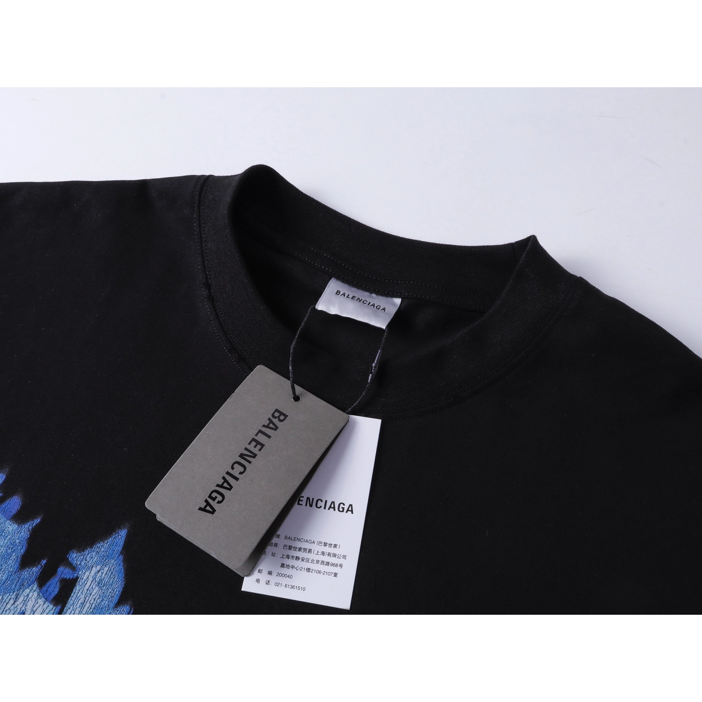 Balenciaga Paris Eiffel Tower Printed T-shirt Black
