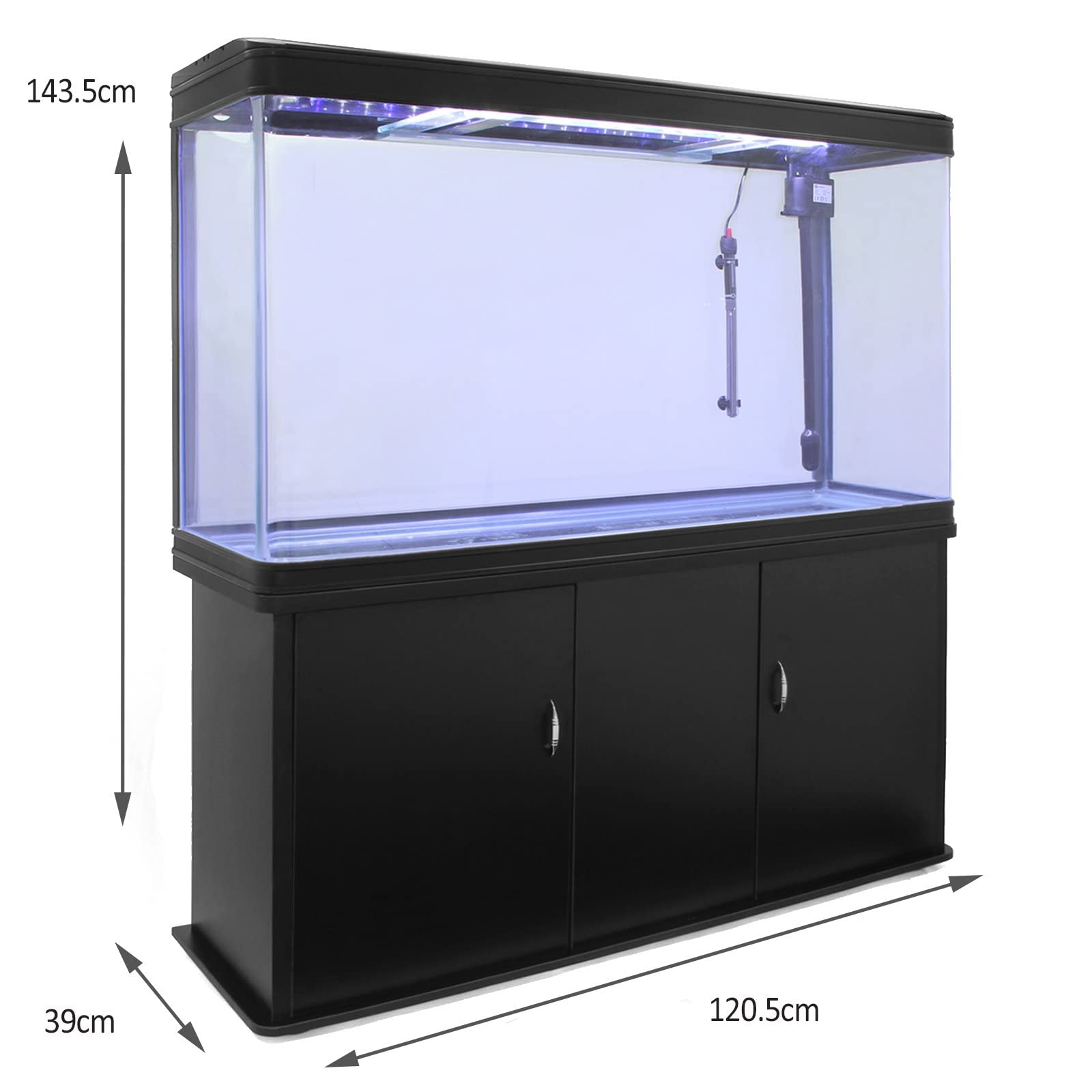 Large Fish Tank Aquarium 4ft 300L Marine Tropical Salt Water