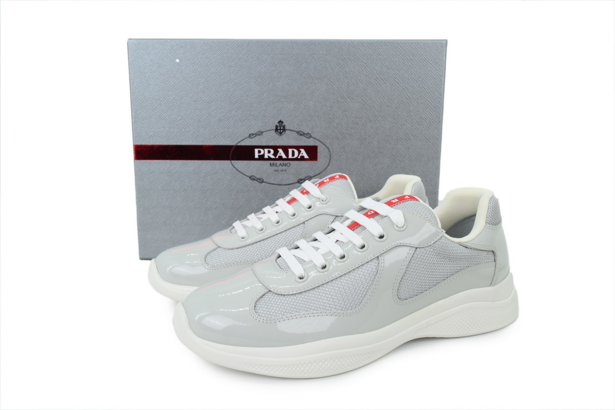 Prada America's Cup Sneakers White Gray