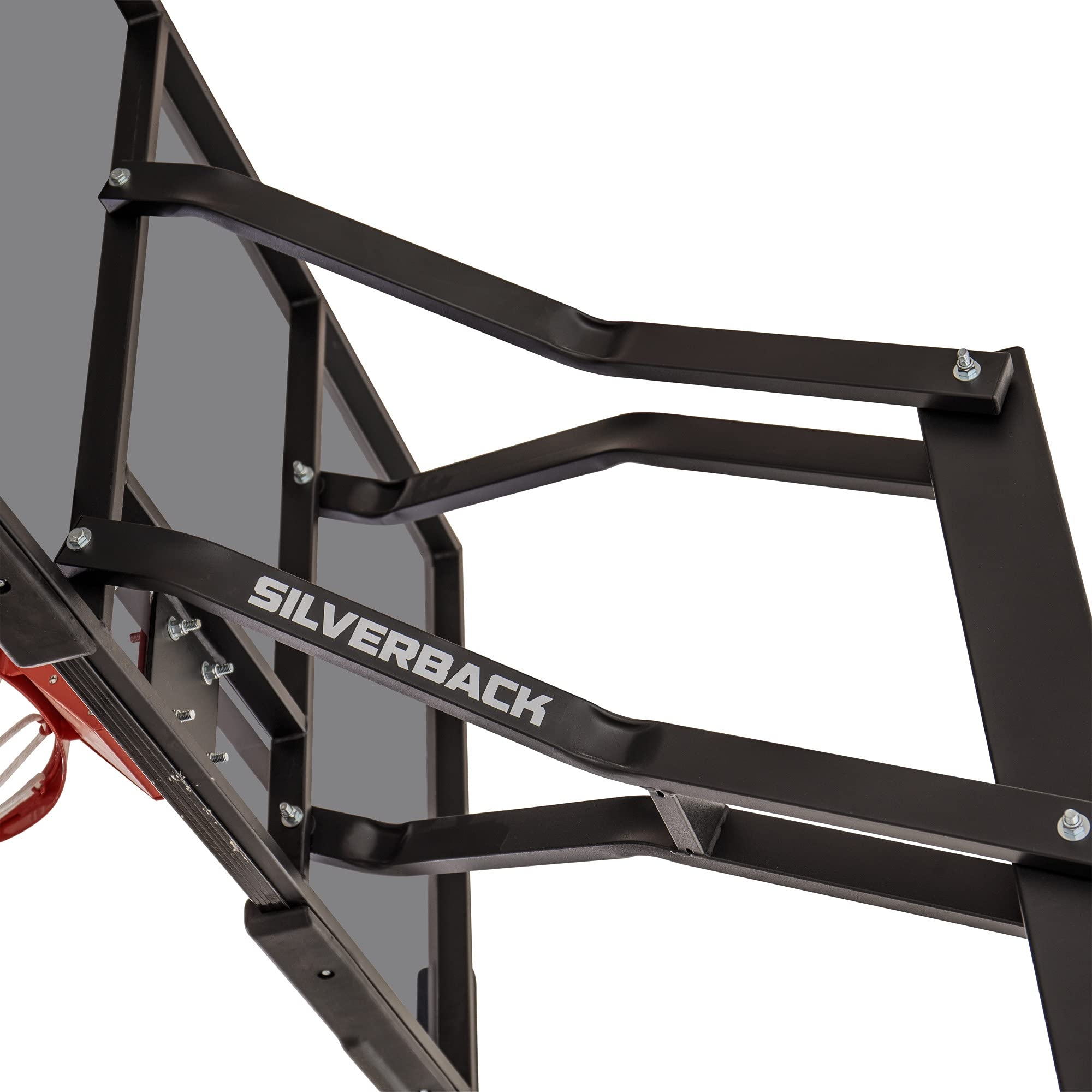 Ground Basketball Hoop with Adjustable-Height Tempered Glass
