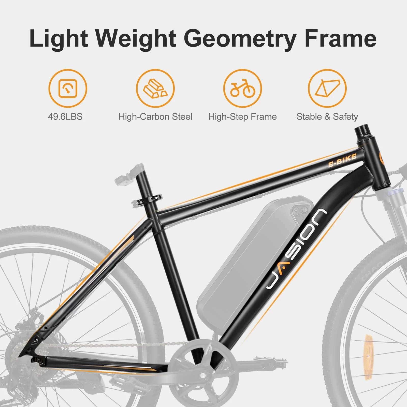 Jasion 26in Electric Mountain Bike, 350W, 7-Speed