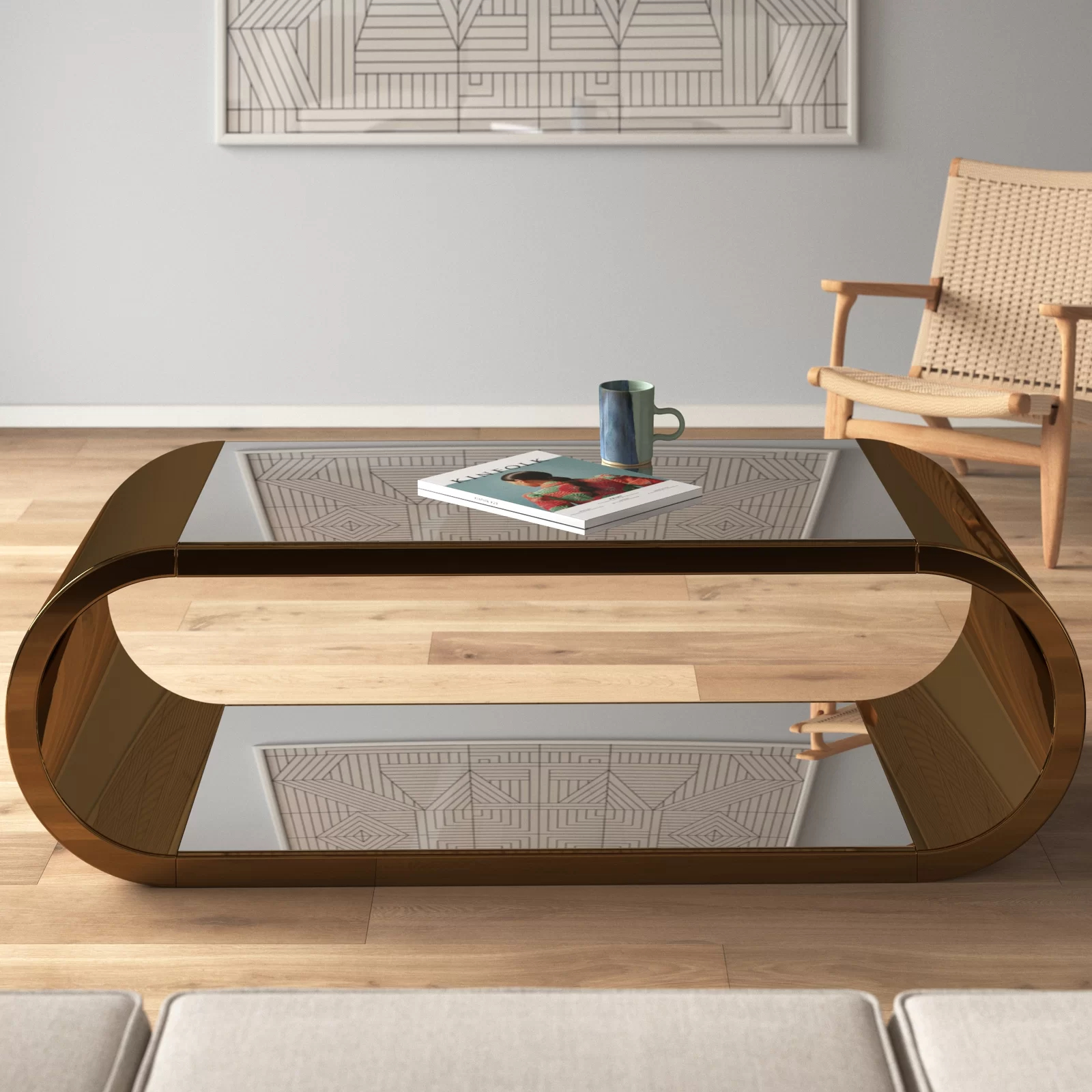 Jasonville Floor Shelf Coffee Table with Storage