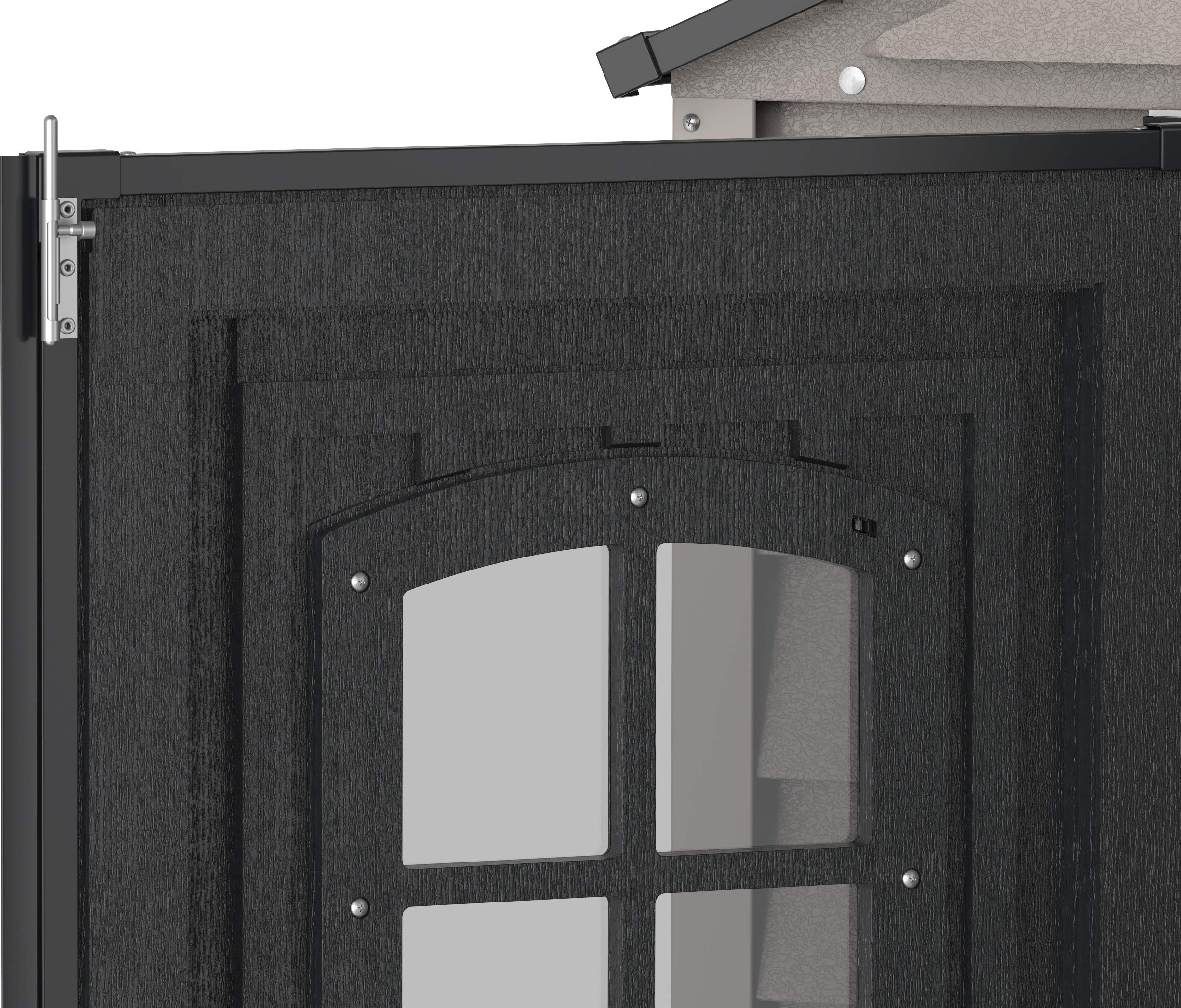 7x7 PLUS Plastic Garden Shed with Heavy-Duty Plastic Floor &