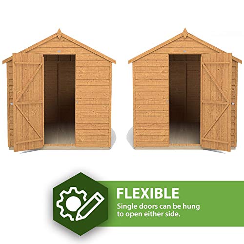 Mercia Wooden 8x6 ft Overlap Garden Shed