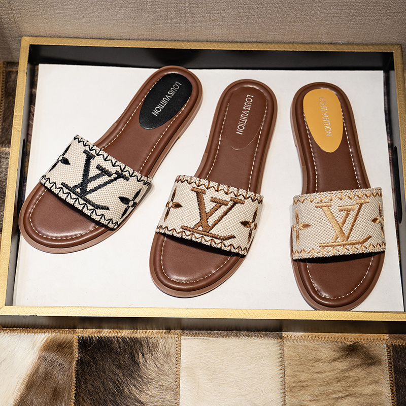 Louis Vuitton Monogram Flat Slides