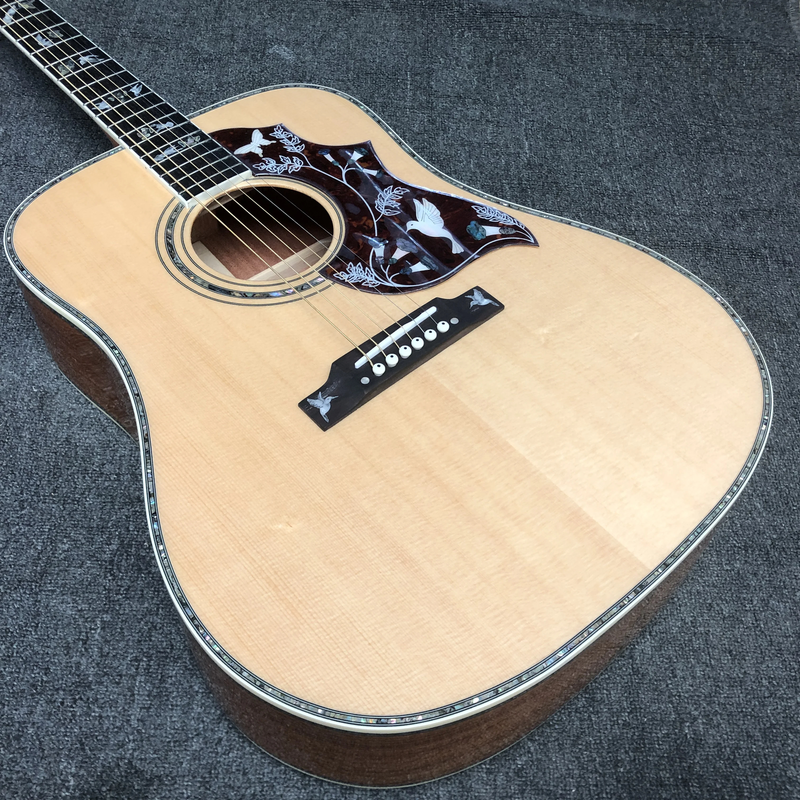 TOP 41 Inches Dove Acoustic Guitar Flying Dove Inlays Electric Acoustic Guitar