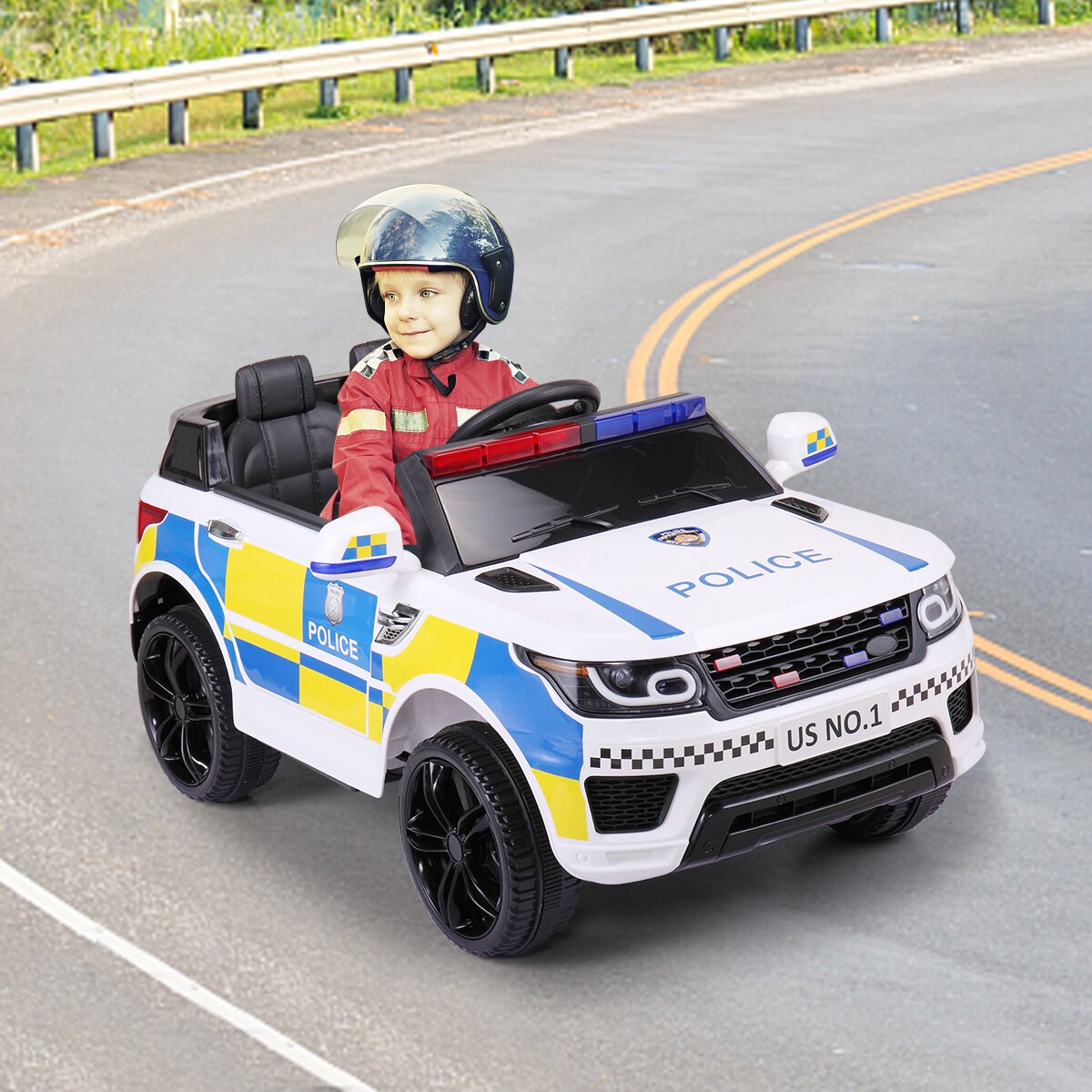 12V Kids Ride on Police Car with Remote Control