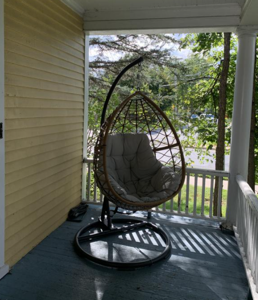 All Weather Single Patio Egg Swing Chair w/ Stand