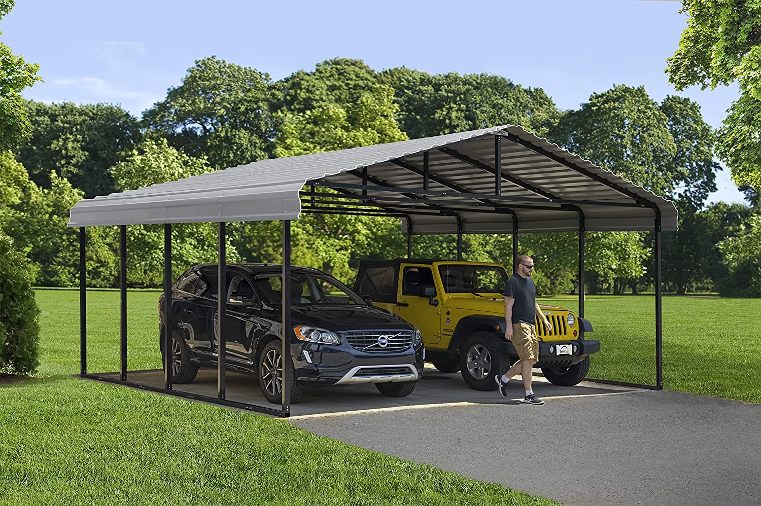 20' x 20' 29-Gauge Metal Carport with Steel Roof Panels