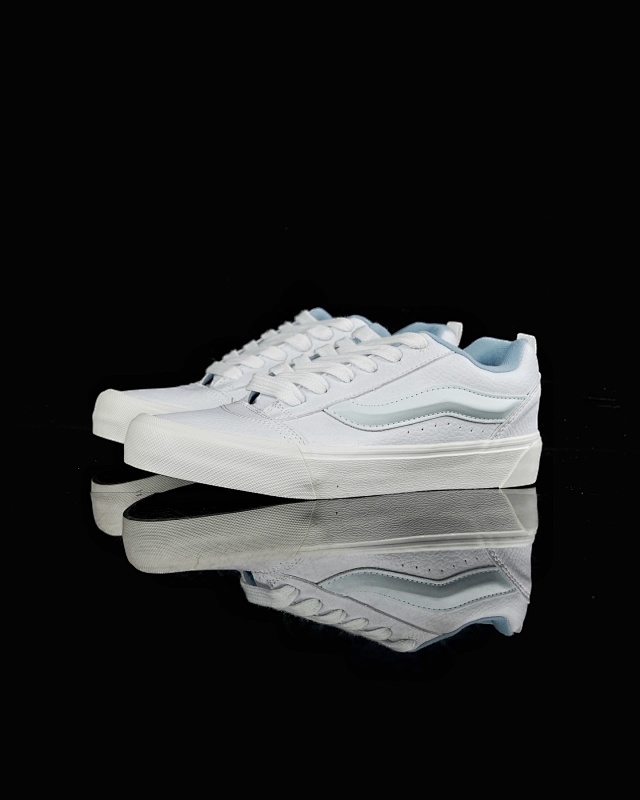 Vans Knu Skool White Blue Leather Chunky Sneakers