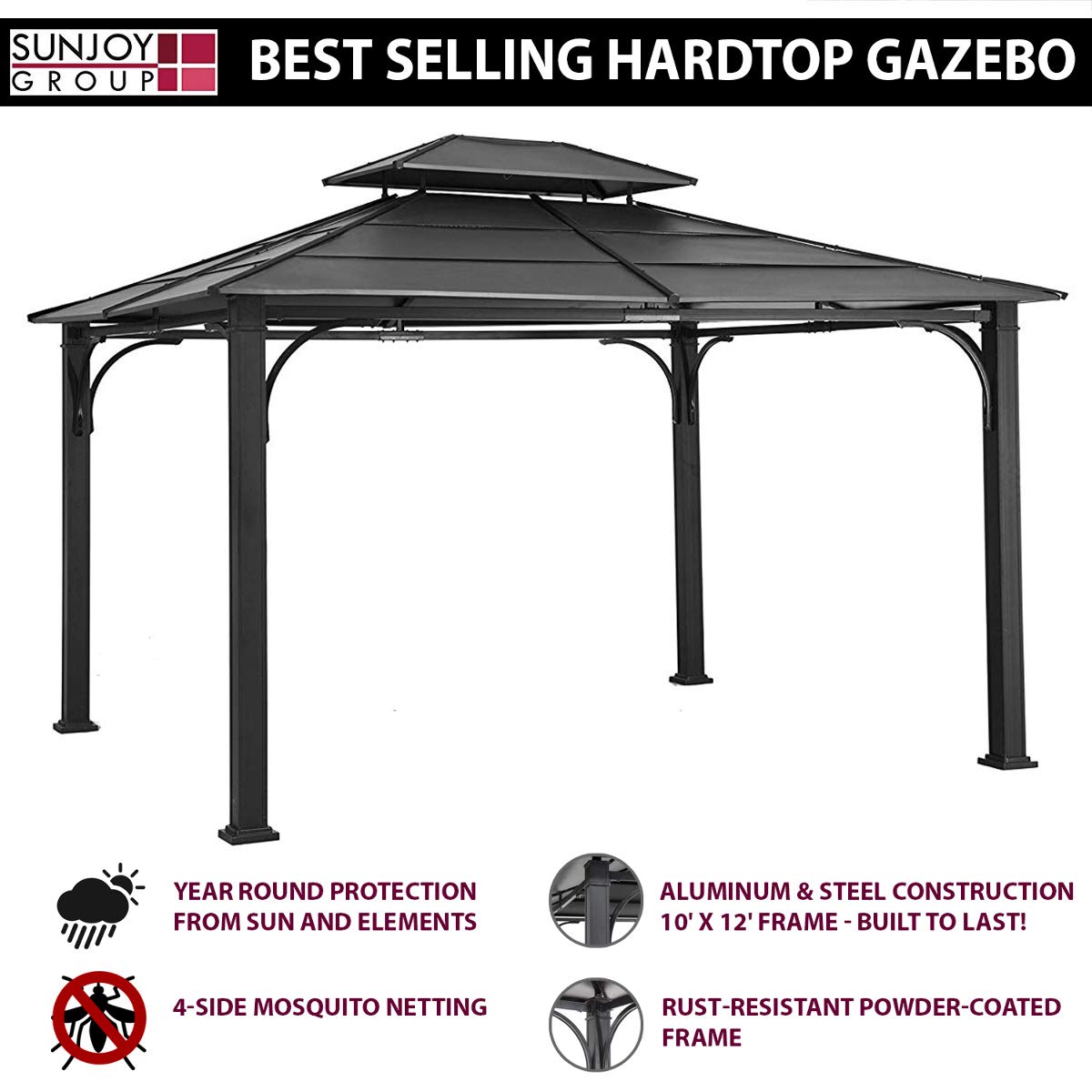 10x12 Chatham Steel Hardtop Gazebo