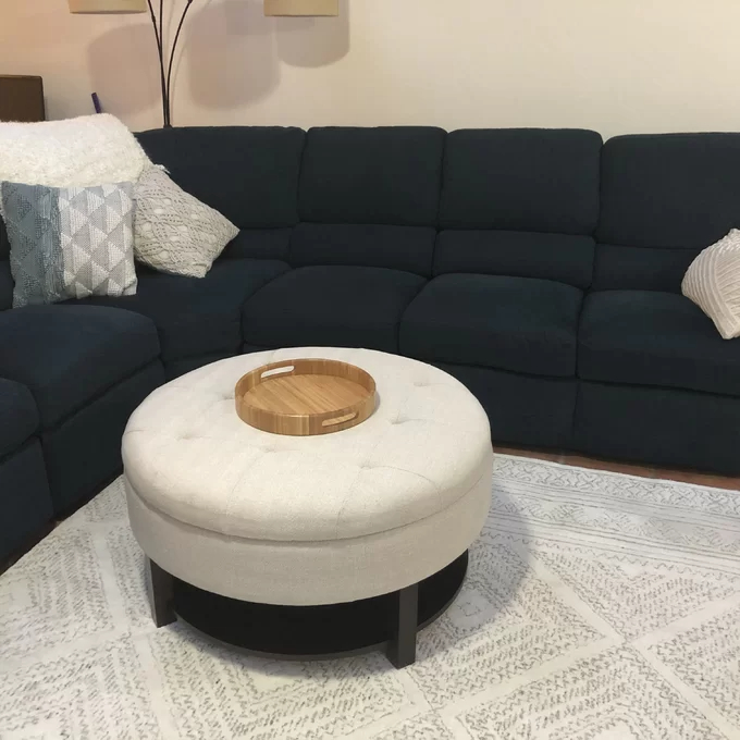Lindquist Round Tufted Storage Ottoman