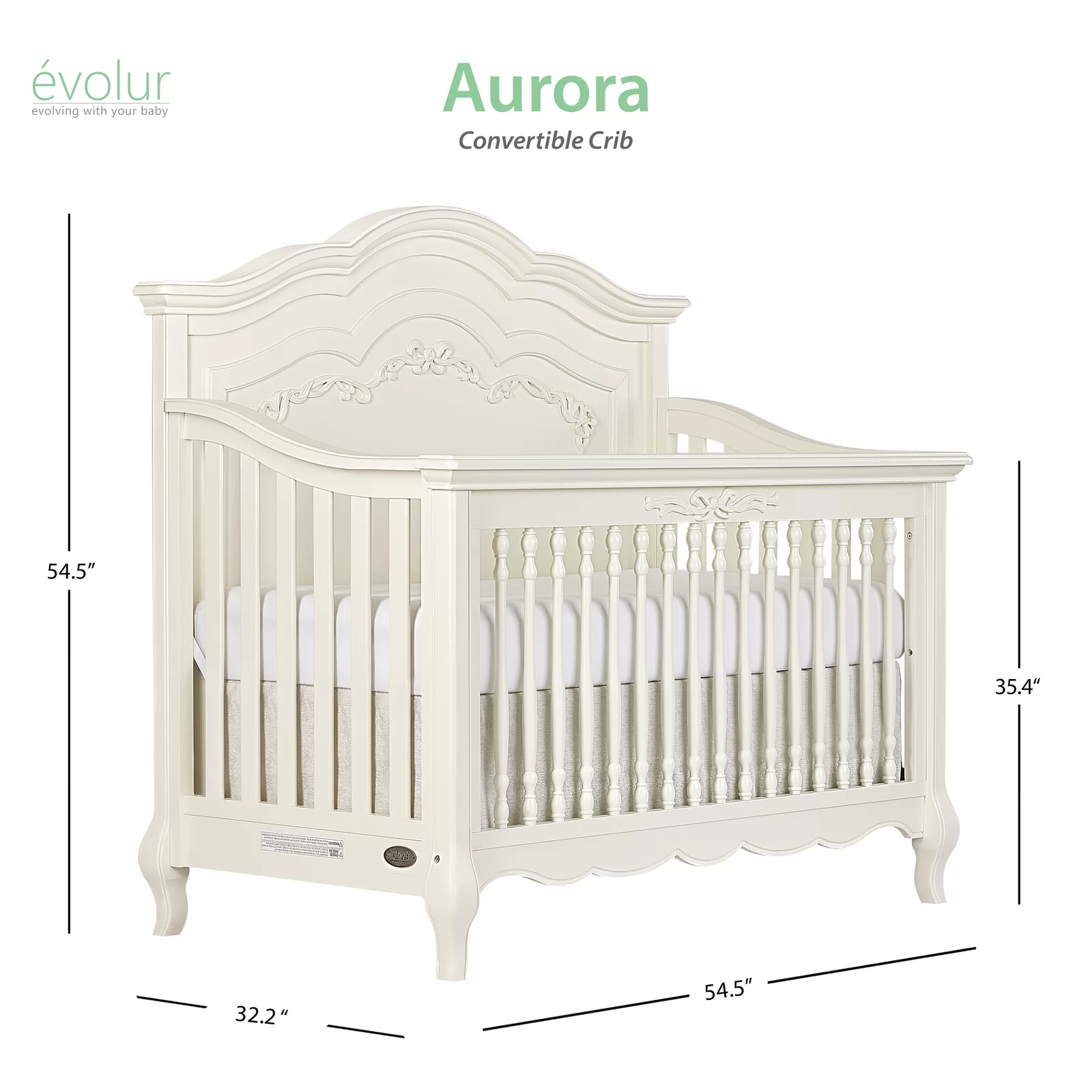 Aurora 5-in-1 Convertible Crib