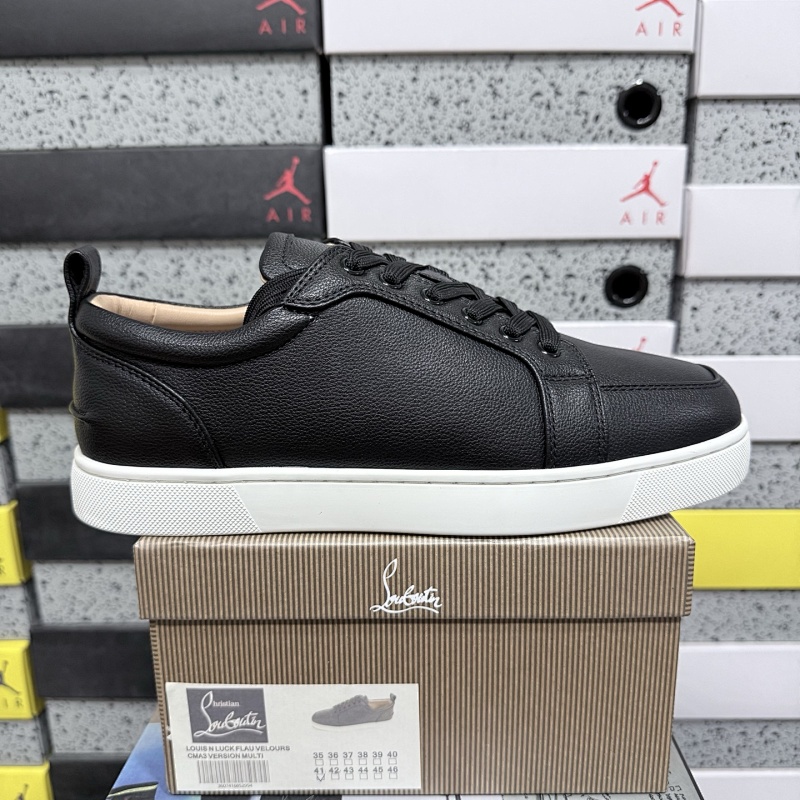 Christian Louboutin Sneaker Black Pebbled Leather