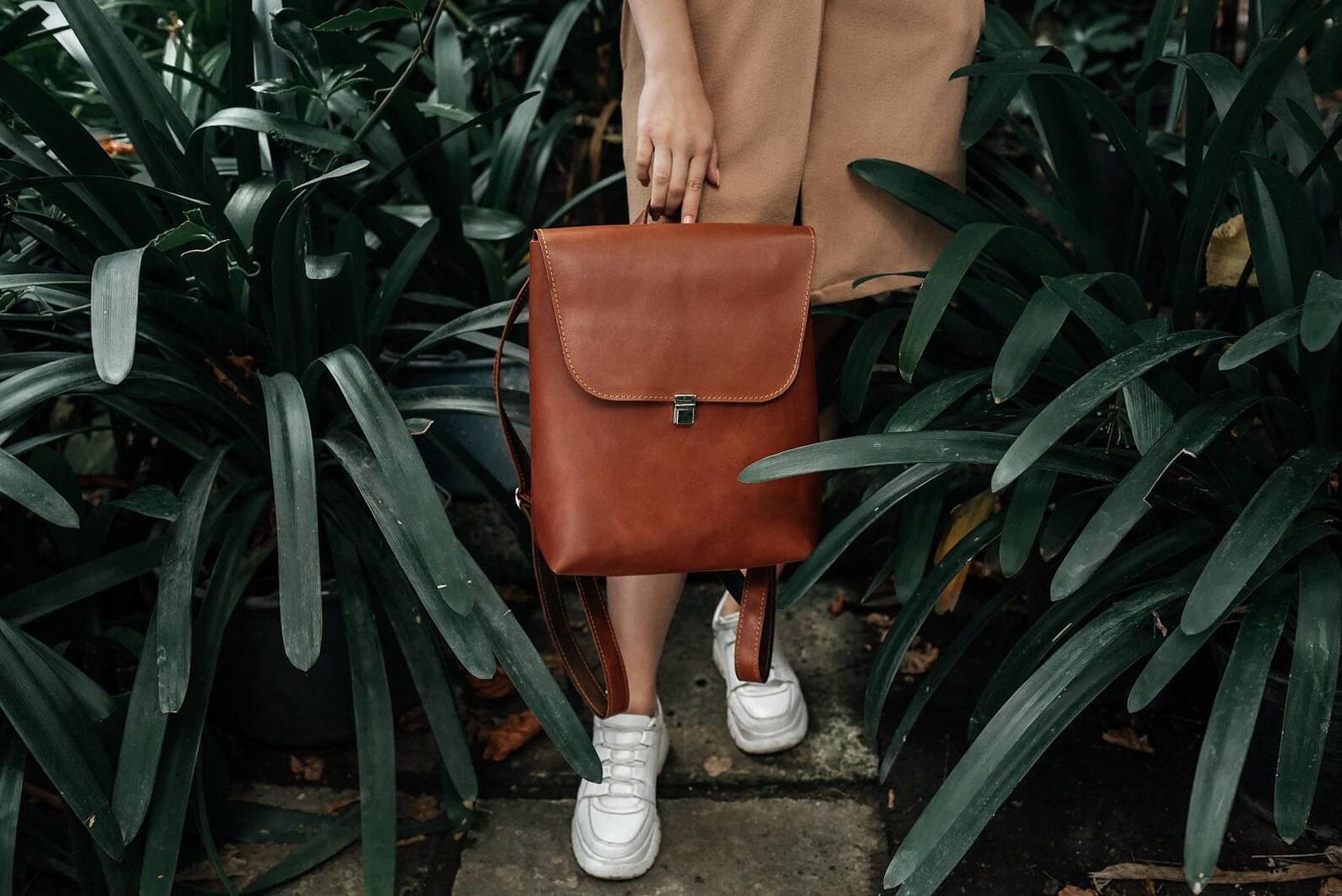 The Classic Foldover Leather Backpack