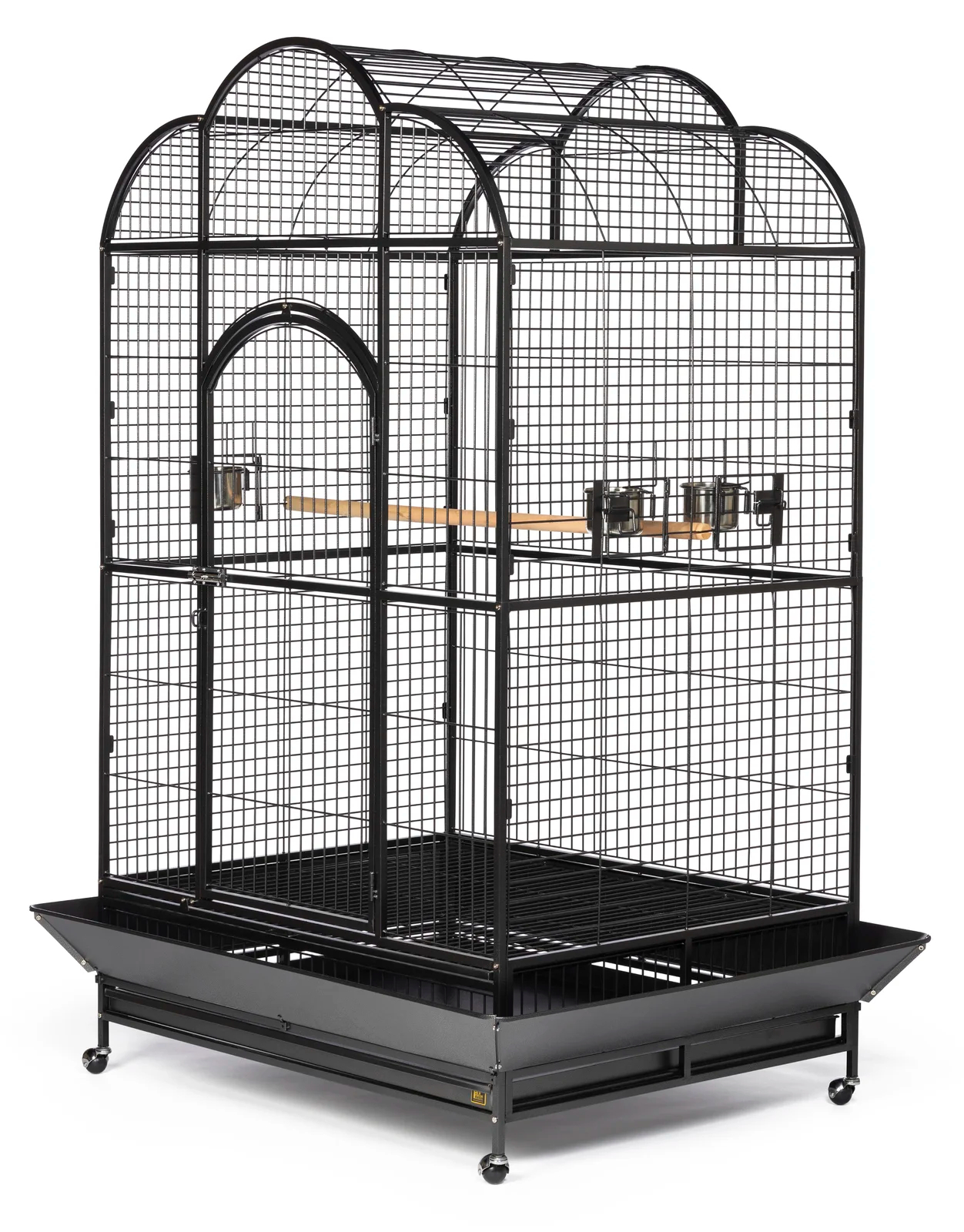 Backes 78.25'' Steel Victorian Top Floor Bird Cage with Wheels