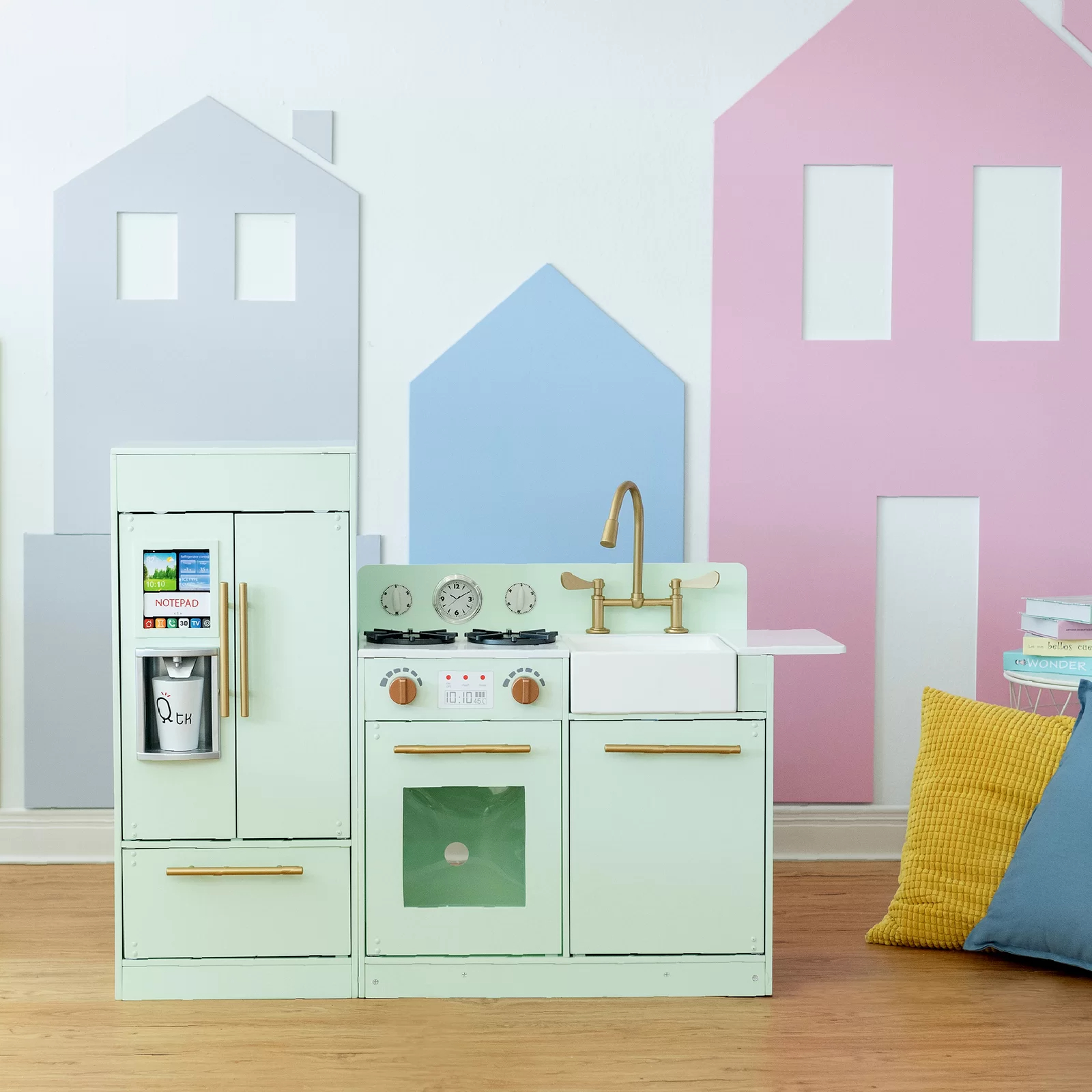 Play Kitchen Toddler Pretend 2 pcs Play Set with Accessories &