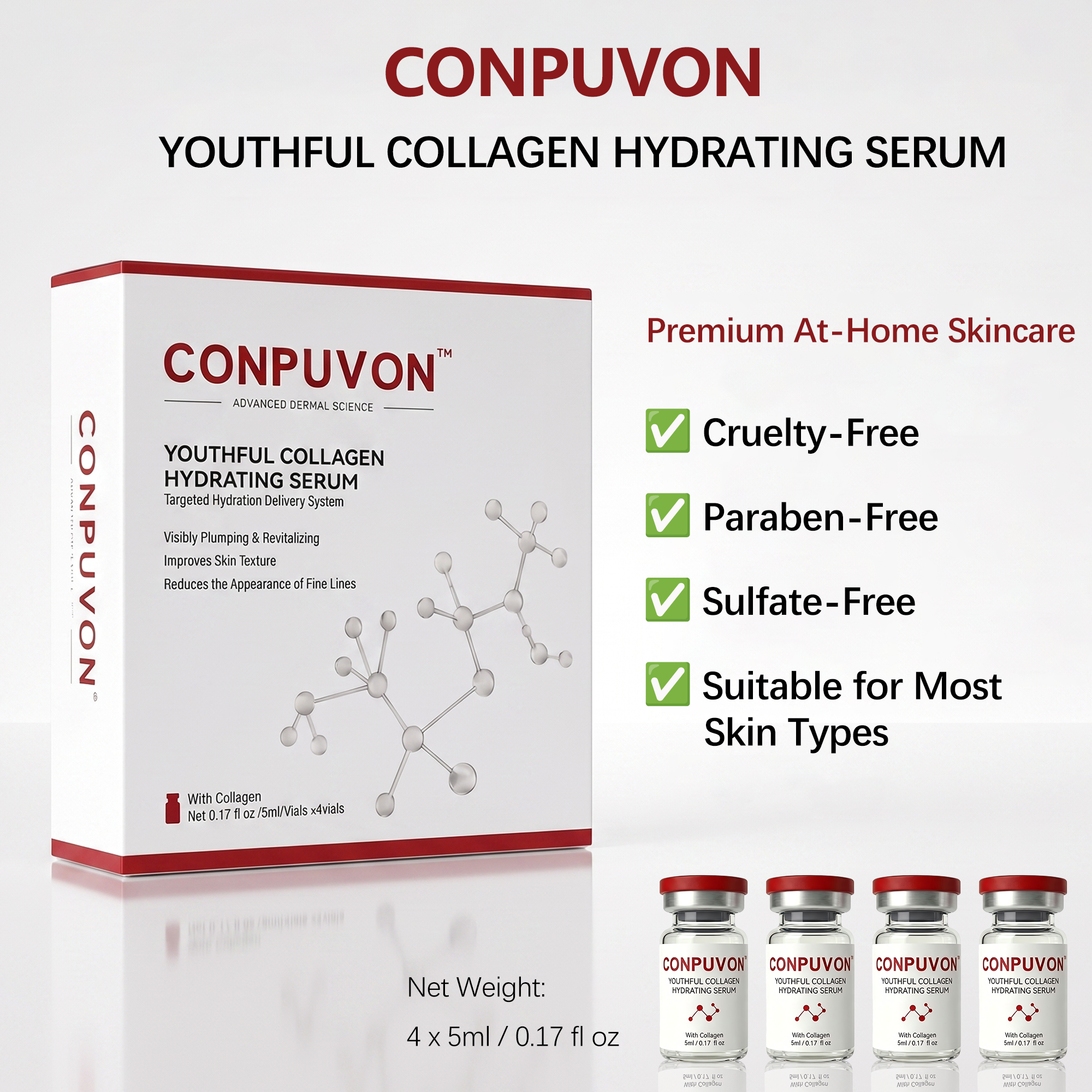 CONPUVON Youthful Collagen Peptide Hydrating Serum