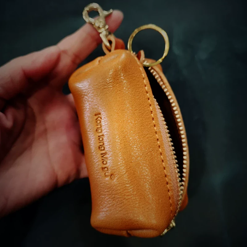 Vegetable tanned pure cowhide portable soft bag