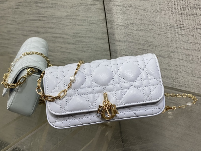 Dior Caro White Bag