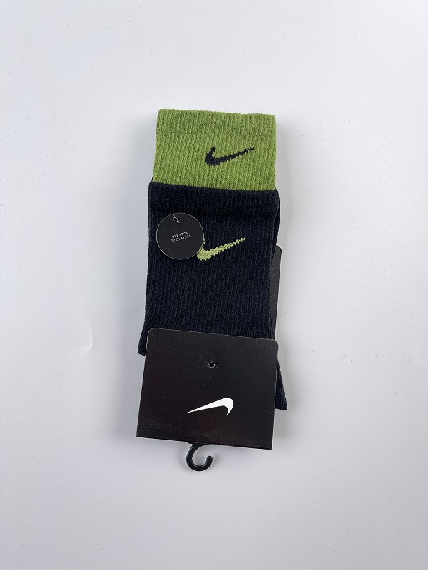 Nike Double-Layer Crew Socks Black Green