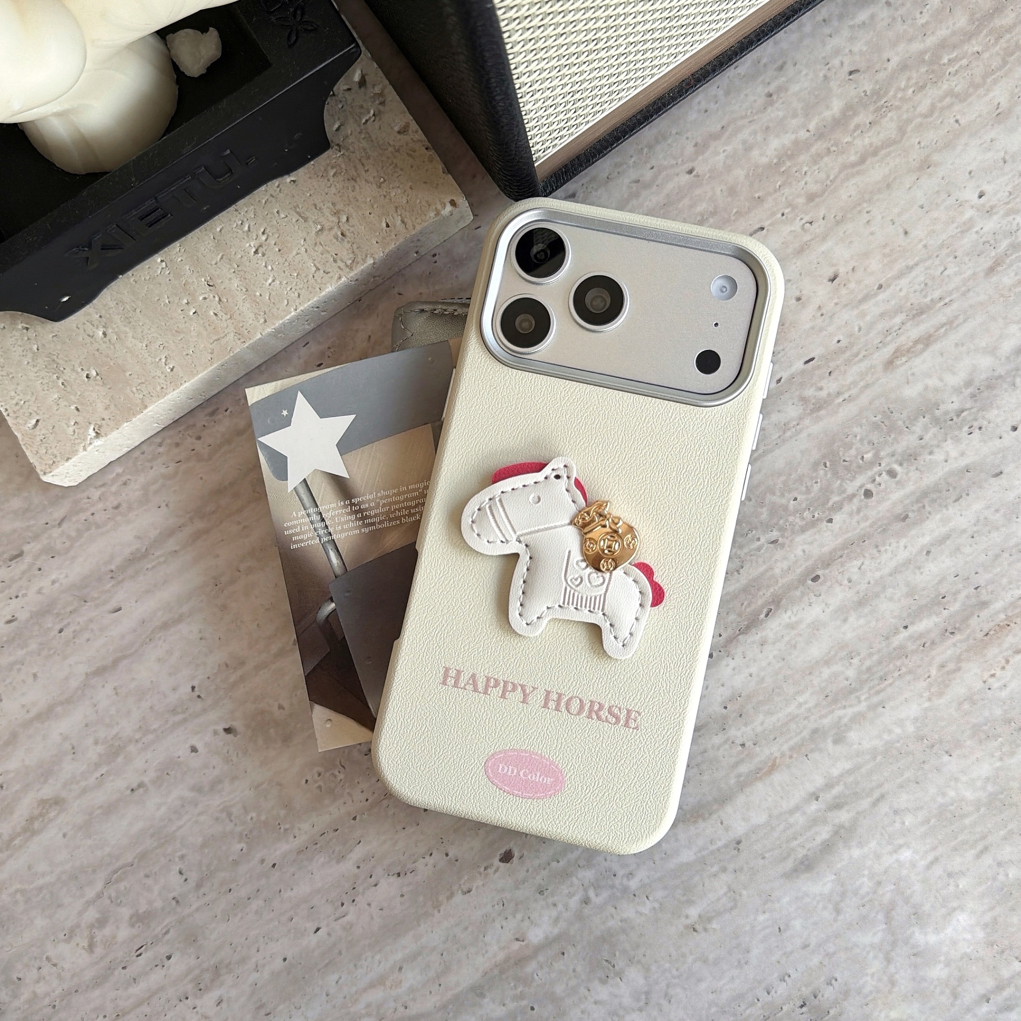 iPhone 16 Pro Protective Case Leather - back view