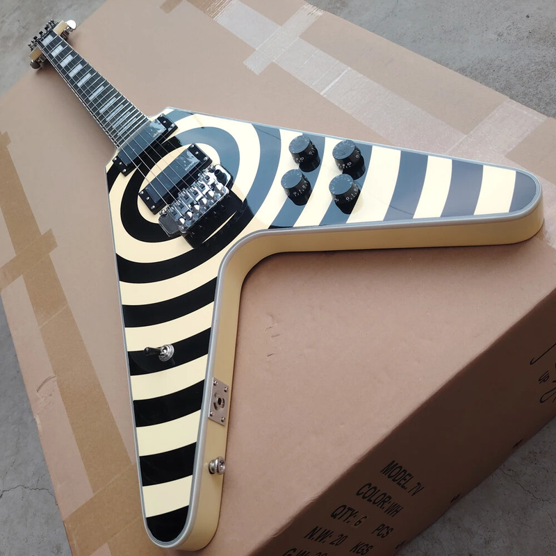 Factory Electric Guitars in Creamy Yellow Top 6 Strings Professional