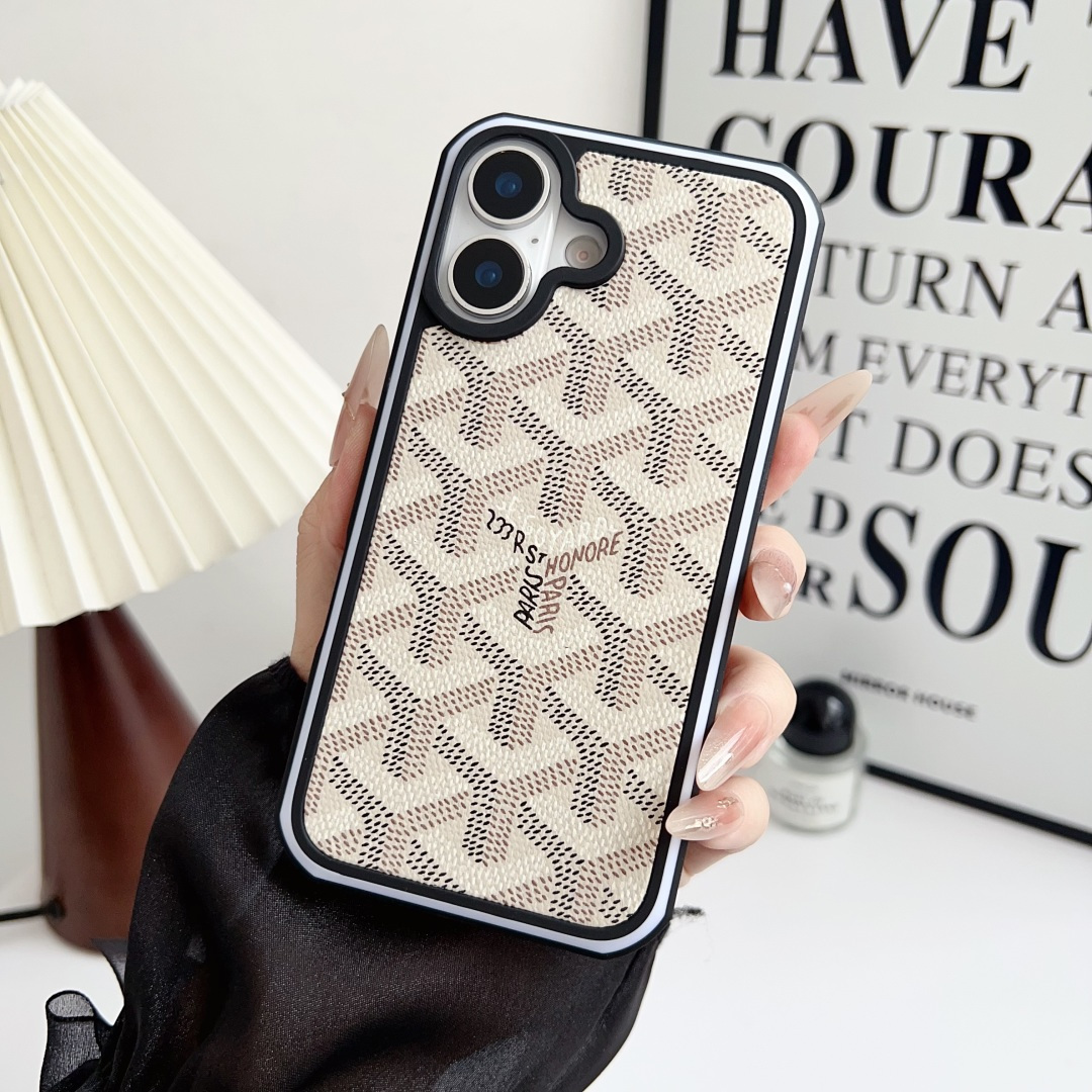 Goyard Classic All-Over Monogram Print Slim Shockproof Luxury Phone Case