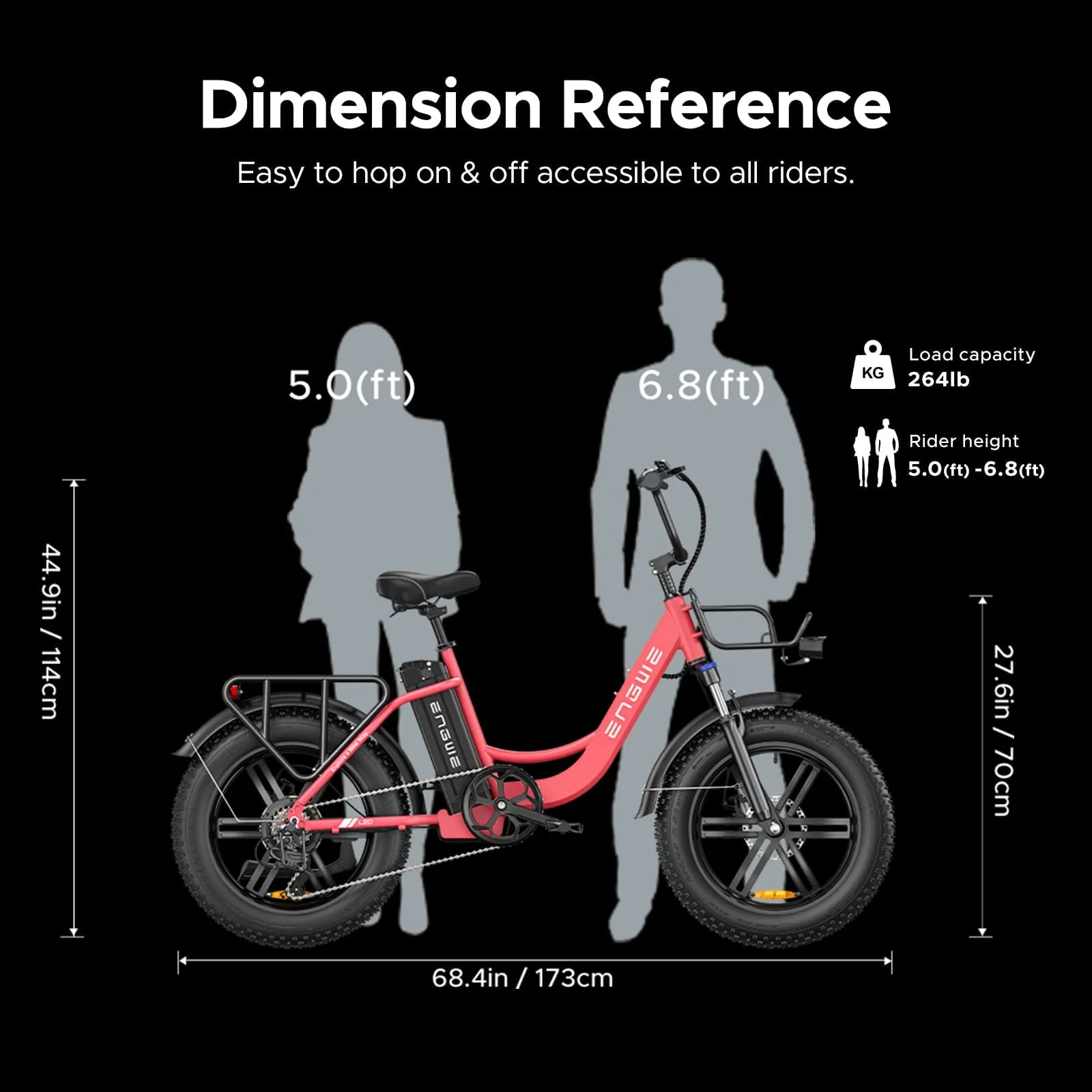 ENGWE L20 Fat Tire Electric Bike, 750W, 48V 13Ah