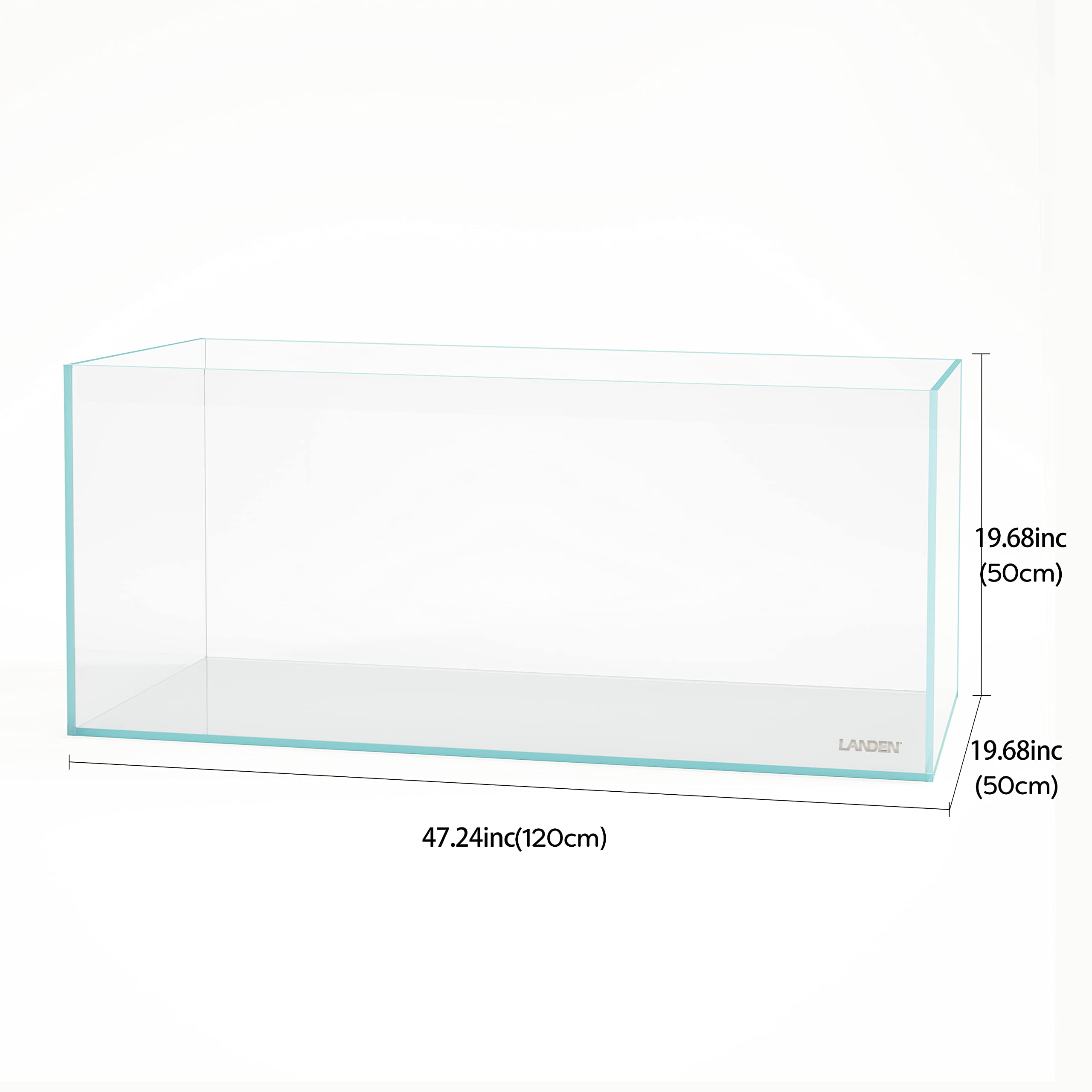 120P 72.2 Gallon Rimless Low Iron Aquarium Tank