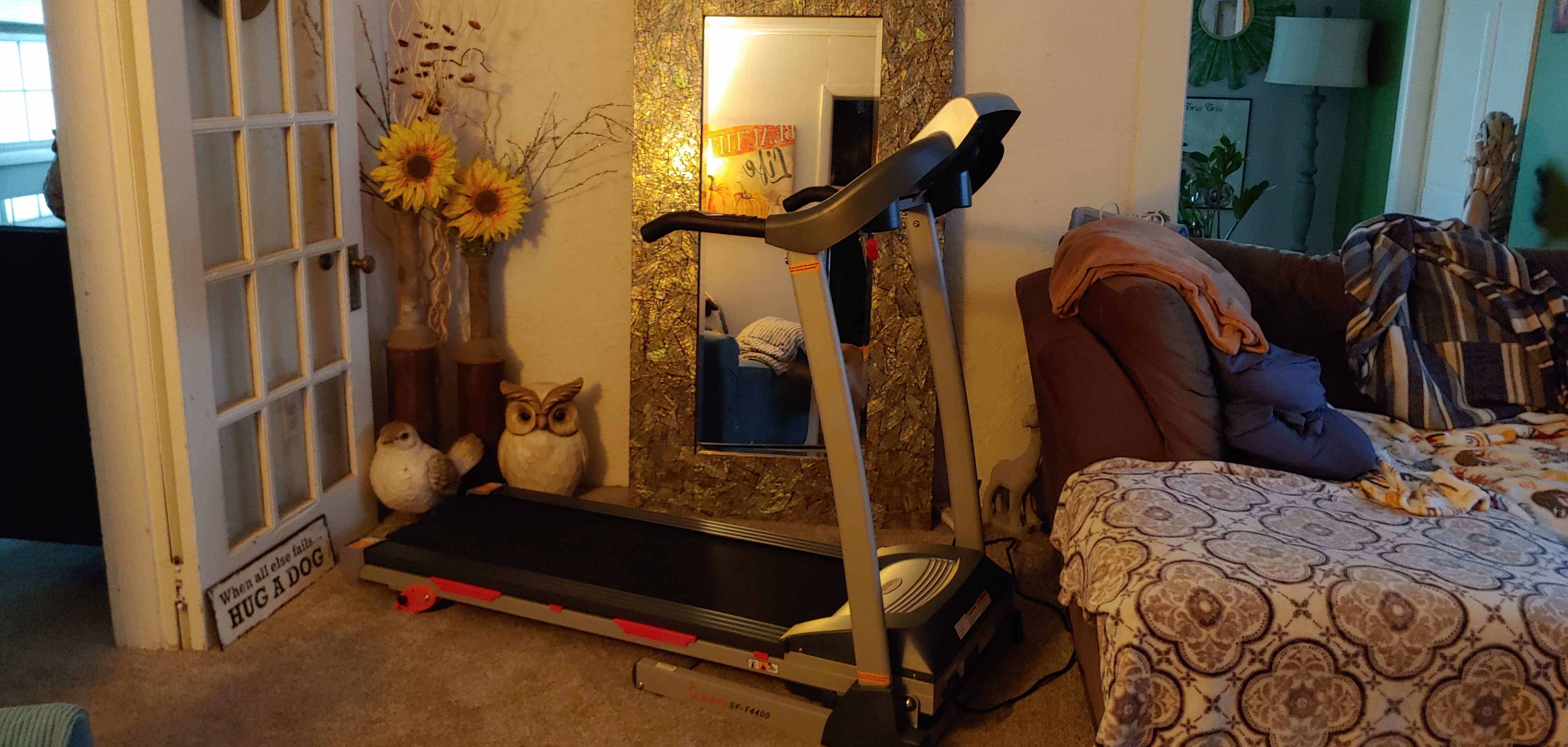Folding Incline Treadmill with Optional Exclusive SunnyFit App