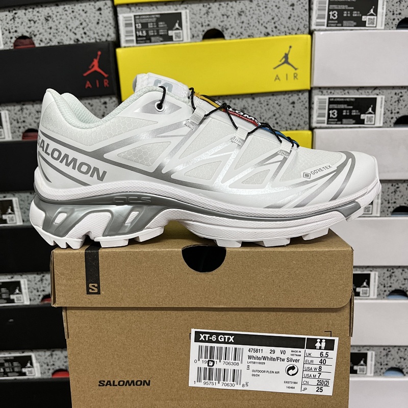 Salomon XT-6 White Silver Sneakers