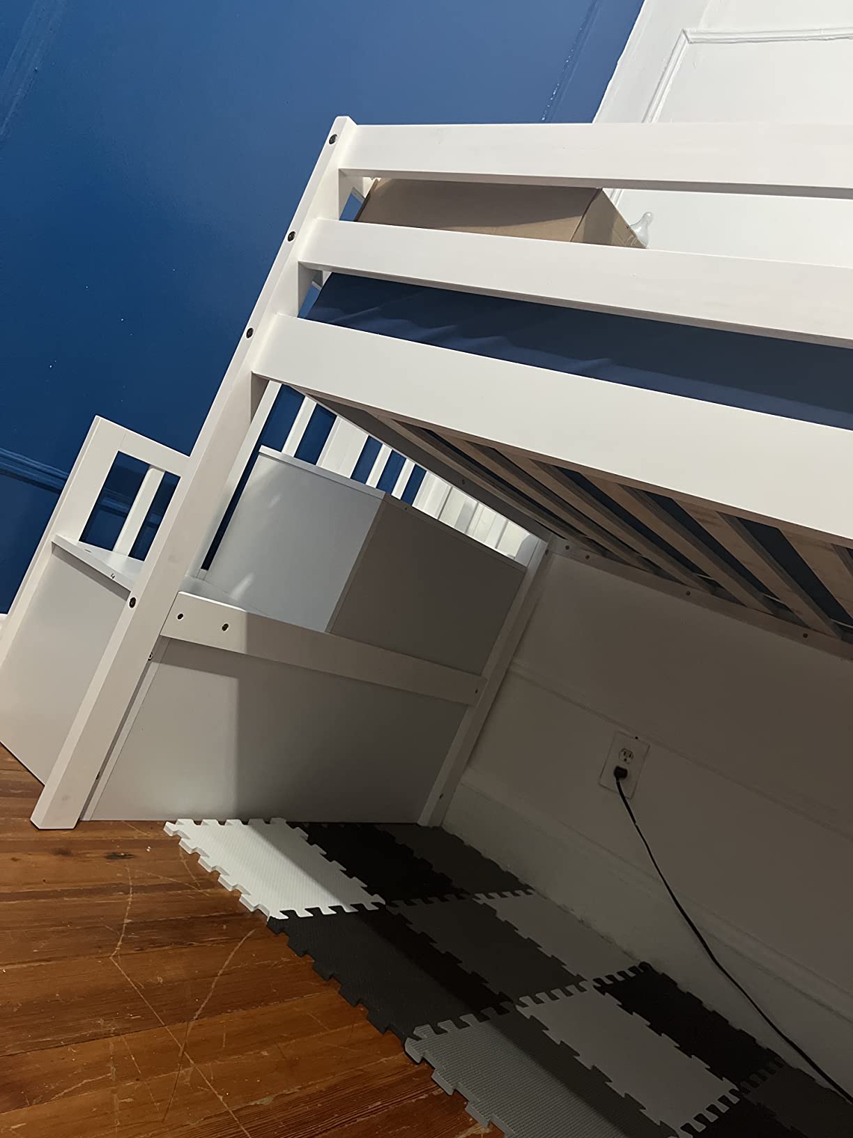 Bellemave Low Loft Beds with 3 Drawers Twin Loft Bed Frame with