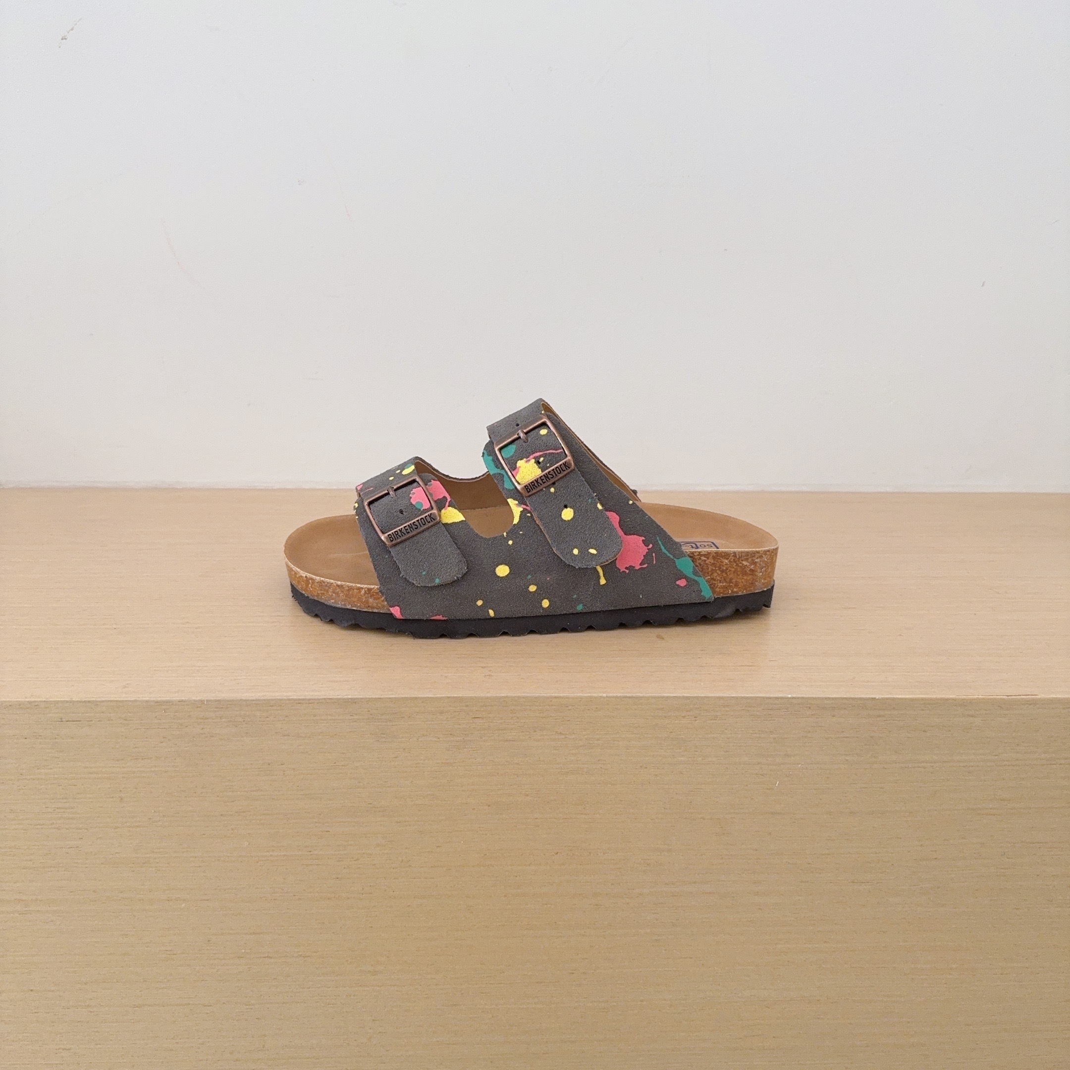 Splatter Graffiti Birken-Style Two-Strap Sandals