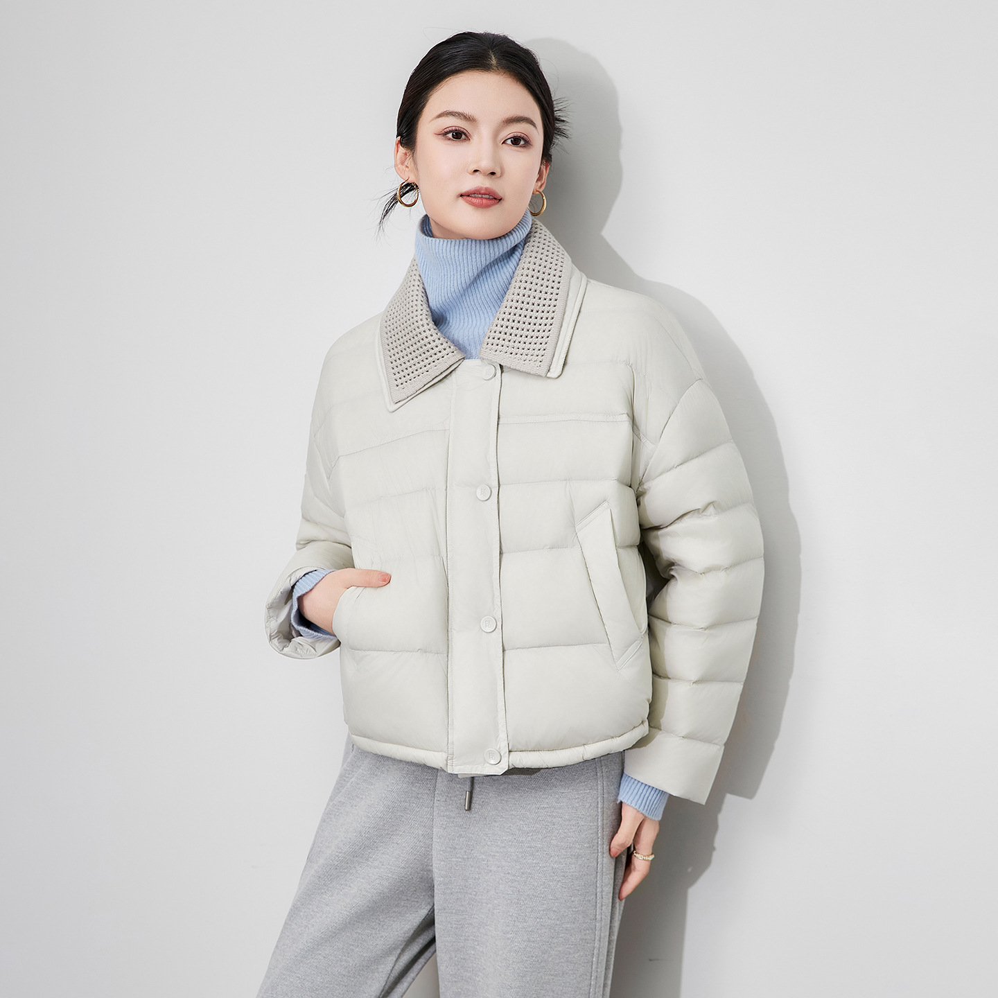 Lightweight Spring down Jackets 90 Duck Down Home Wear Bosideng Casual Regular Fit Polyester Coat