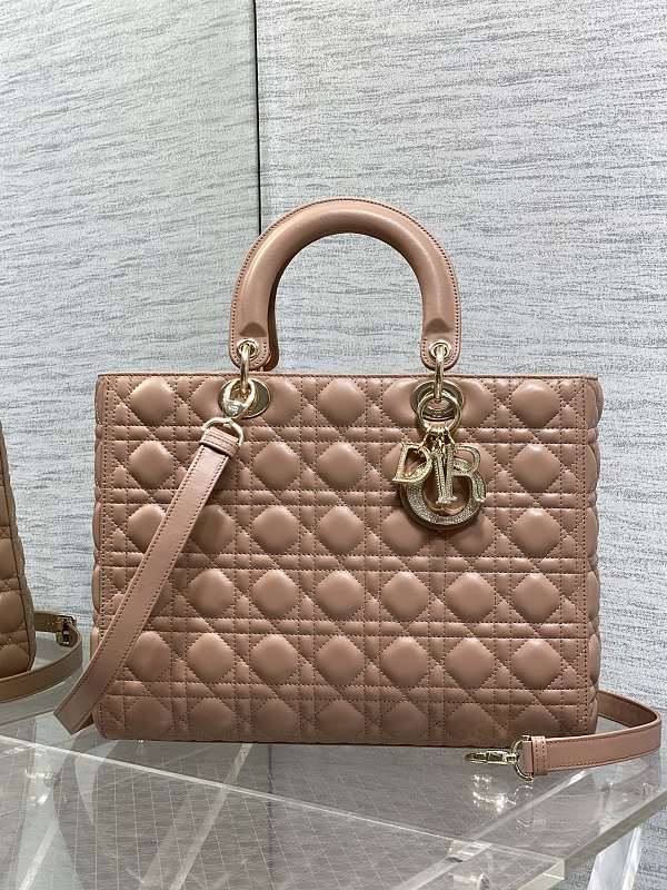 Lady Dior Bag Large Blush Pink