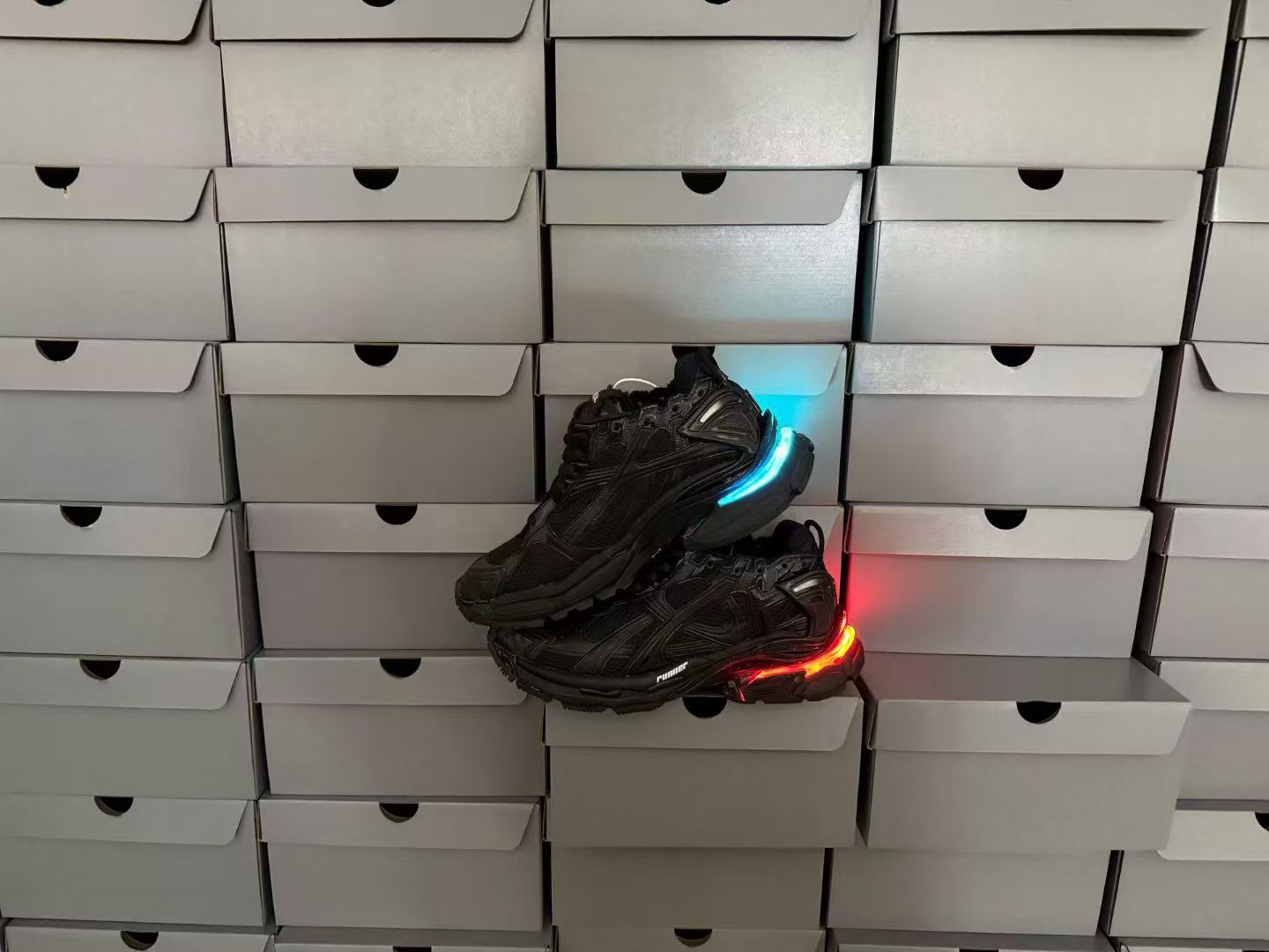 In Stock Balenciaga Runner Led Sneaker Black