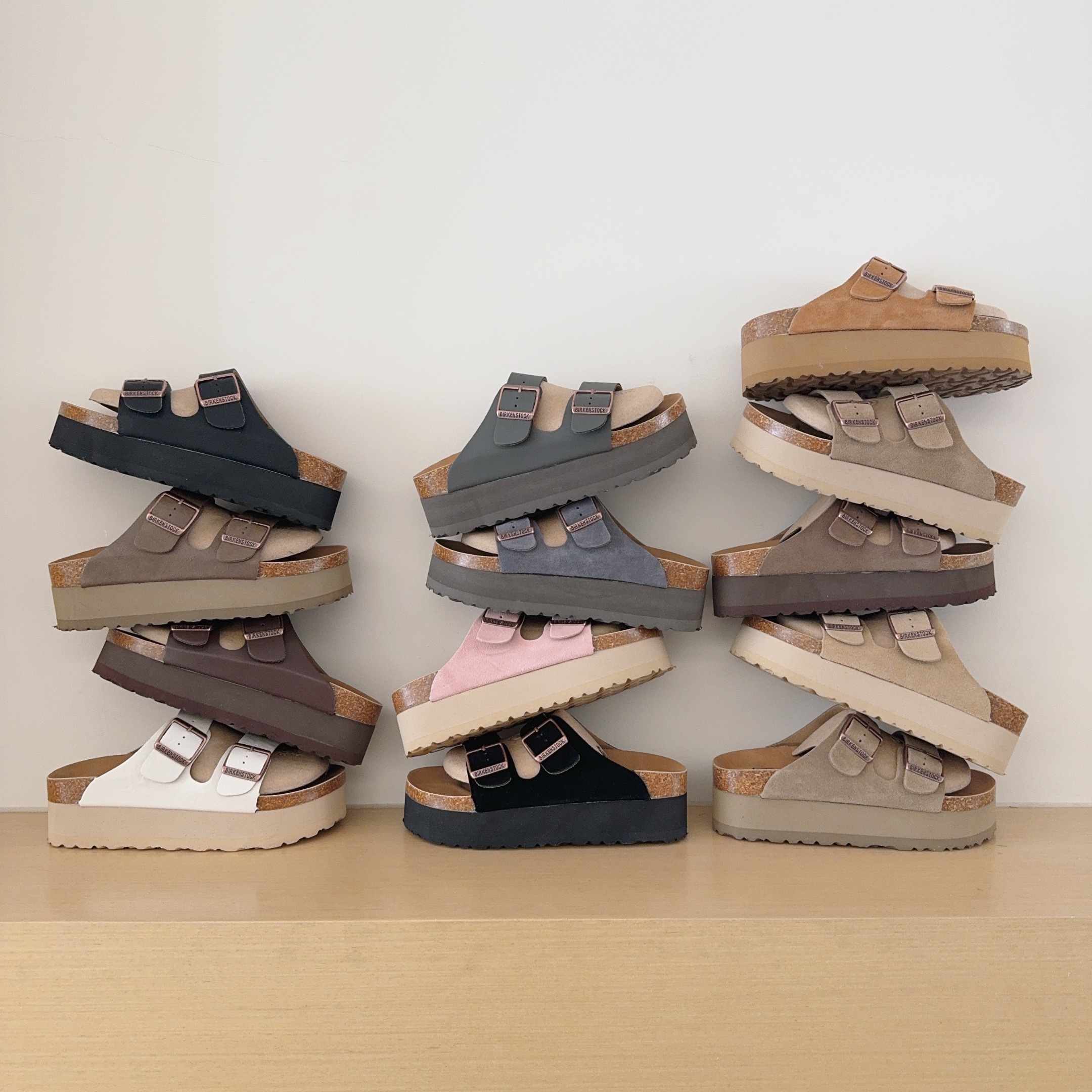 Platform 6 Cm Birken-Style Two-Strap Sandals