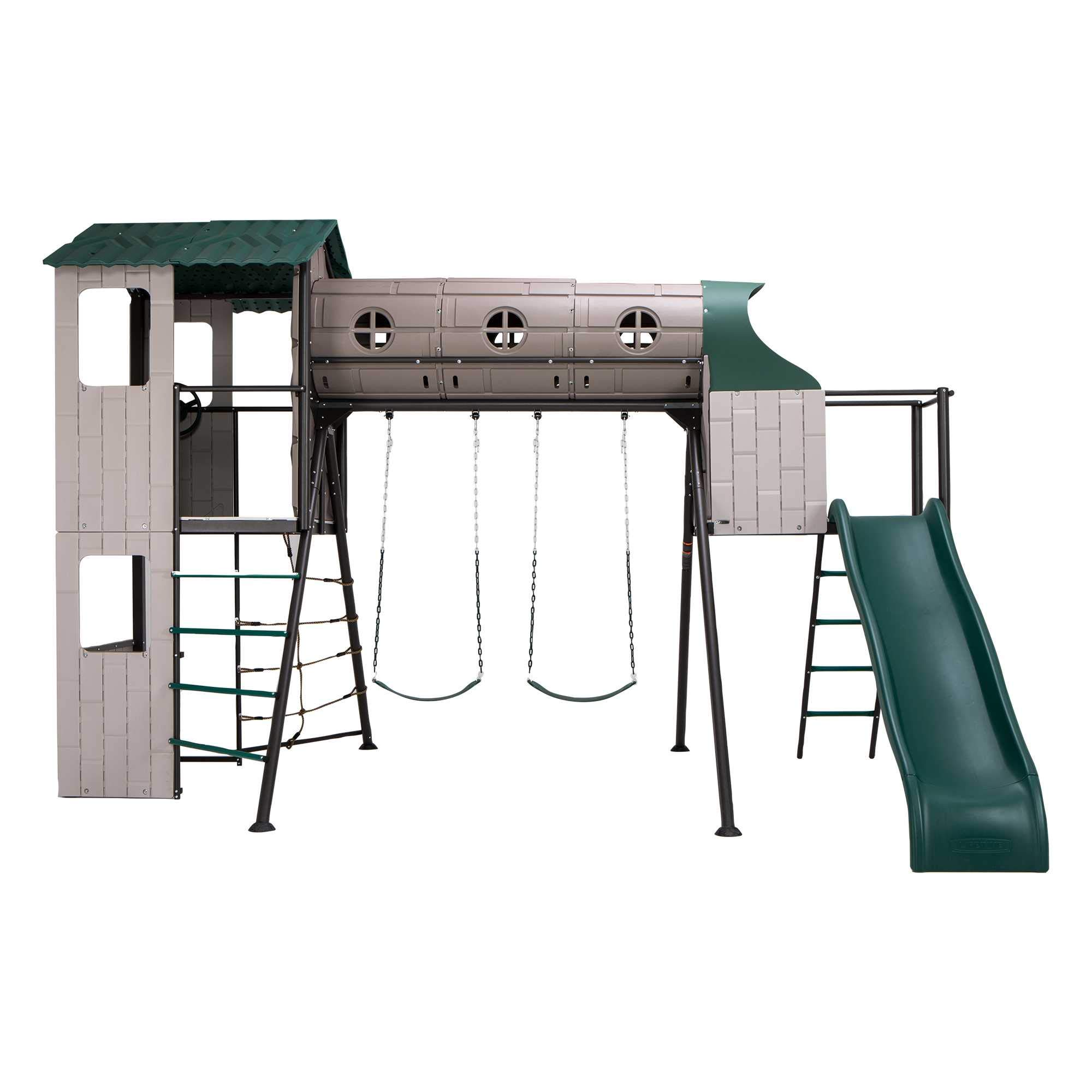Lifetime Adventure Tunnel Swing Set