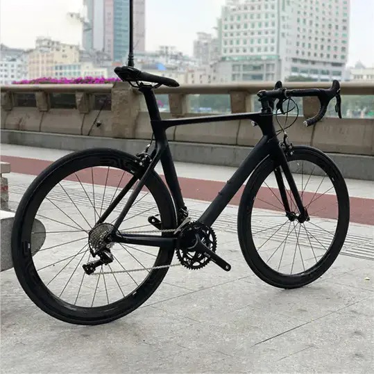 High Rise Bent Handlebar Road Bike Carbon Fiber Hub Wheel C Brake