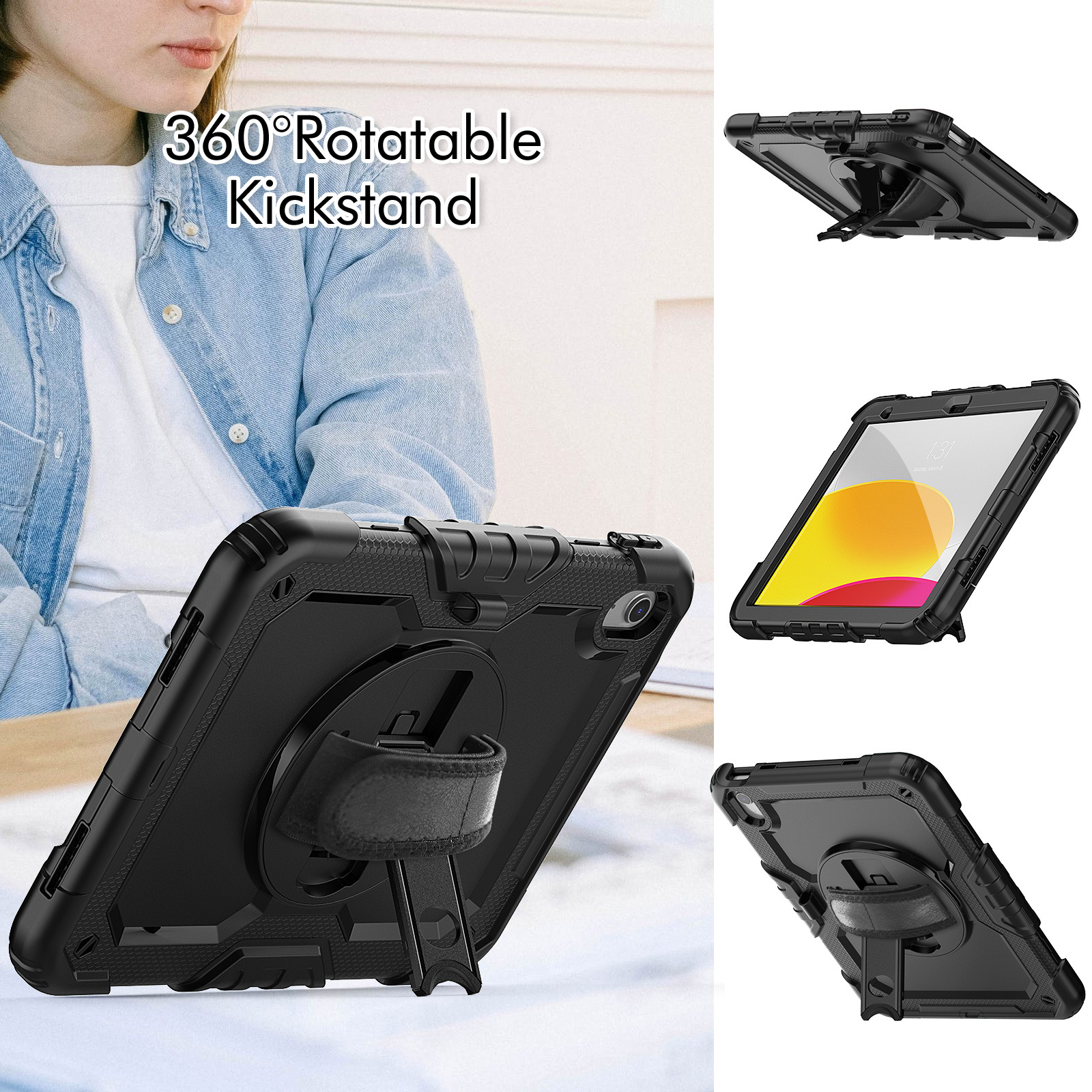 iPad 10 Gen Protective Case Shockproof - back view